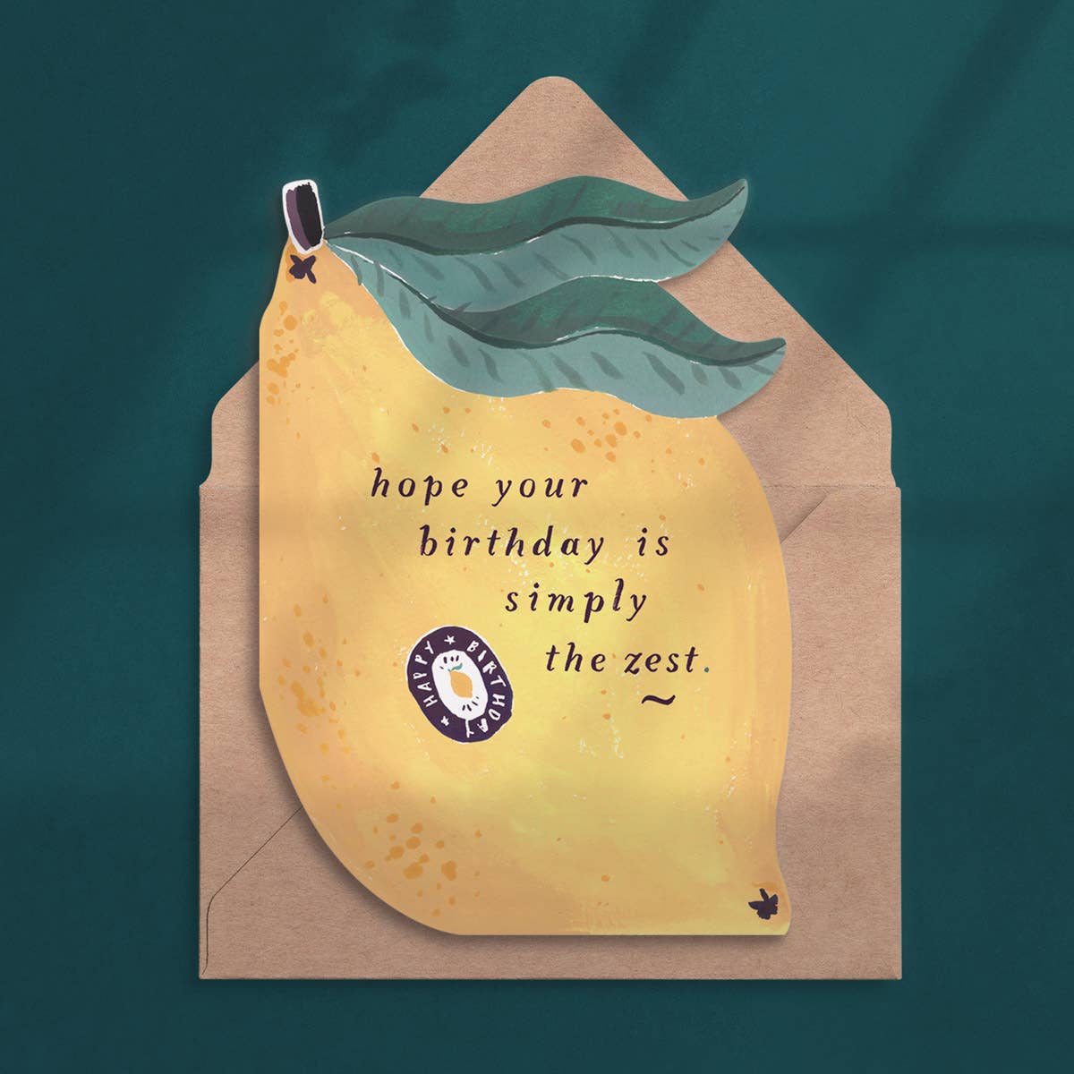 Lemon Shaped Simply the Zest Birthday Card
