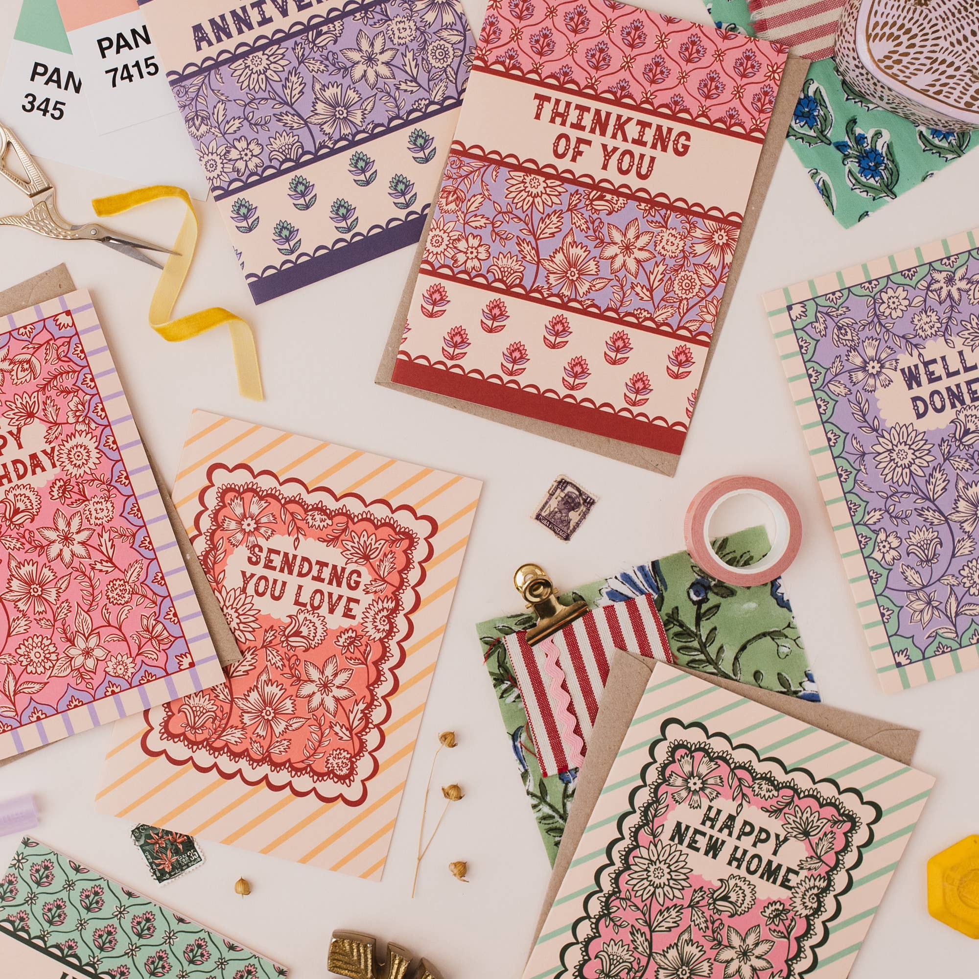 Thinking Of You Floral Greeting Card