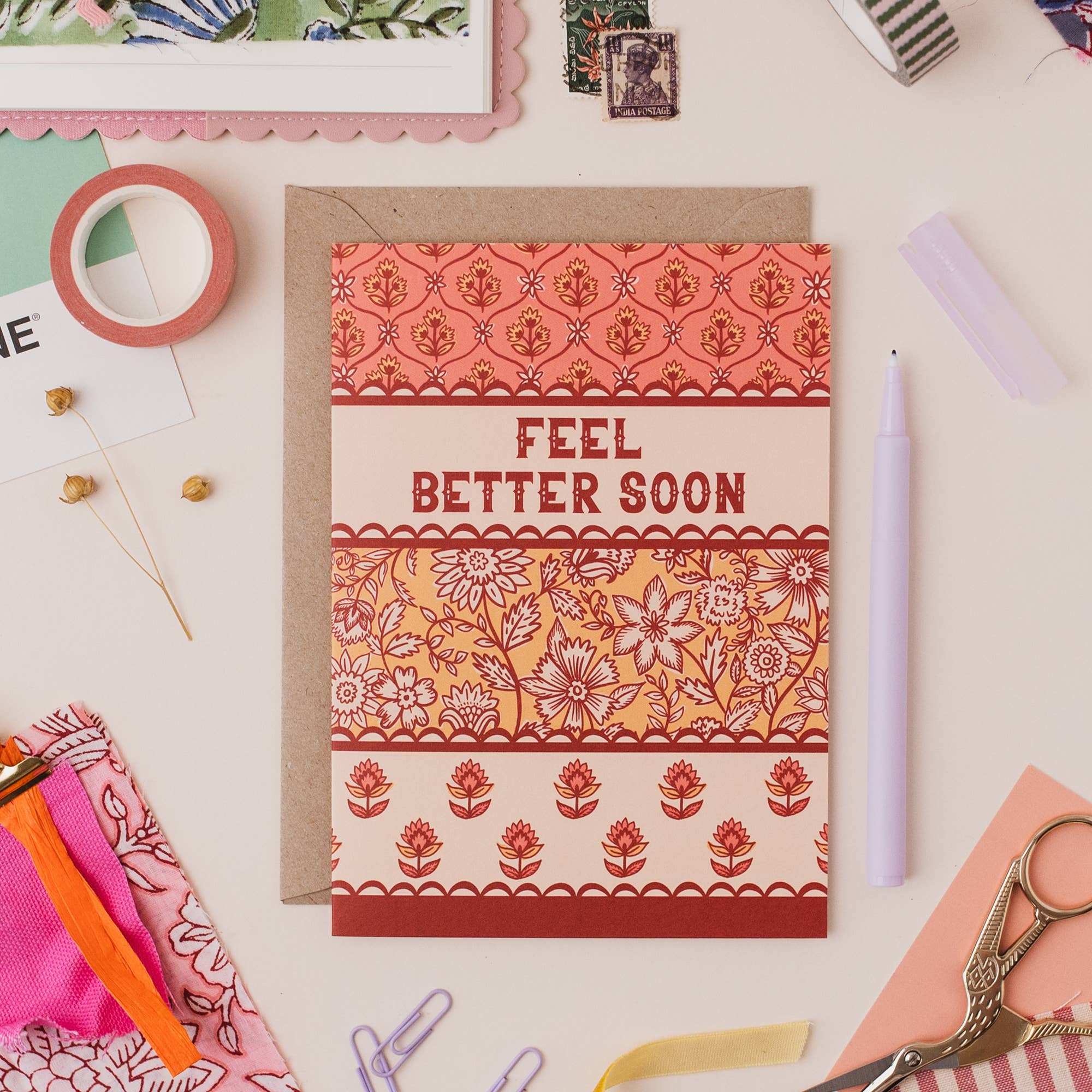 Feel Better Soon Floral Greeting Card