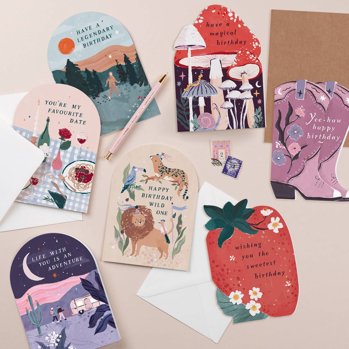 Strawberry Shaped Sweetest Birthday Card