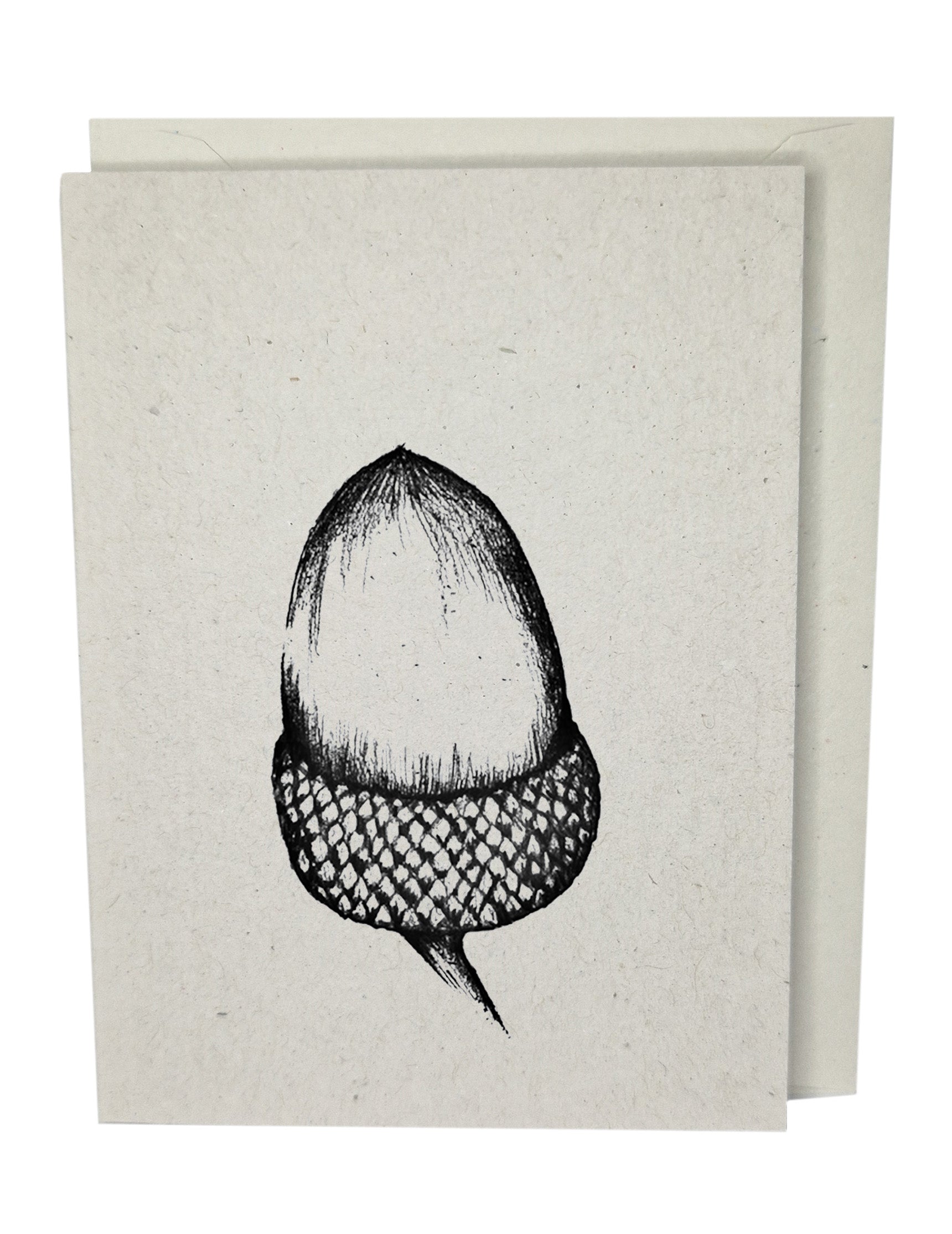Acorn Recycled Paper Brown Blank Greeting Card