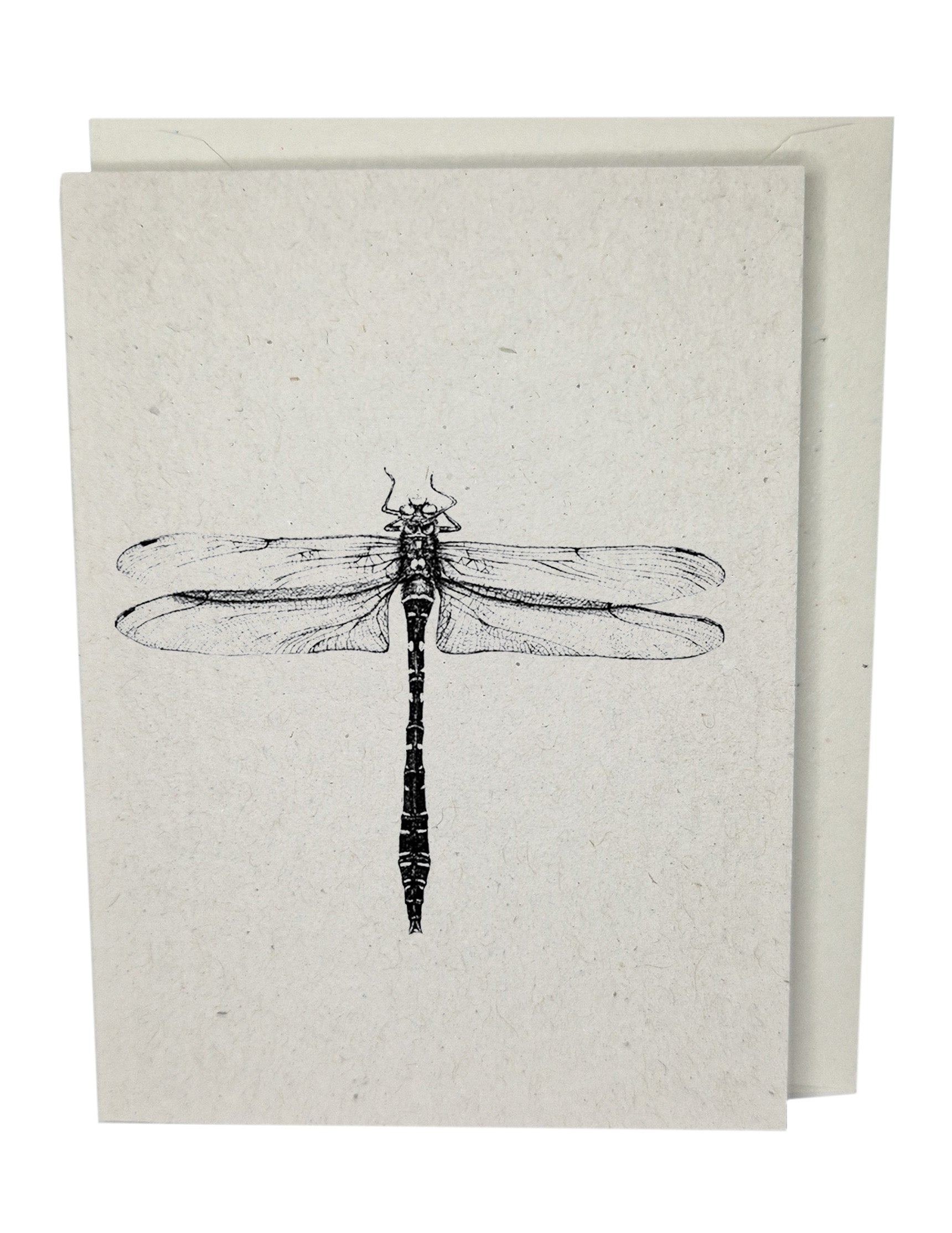 Dragonfly Recycled Paper Brown Blank Greeting Card