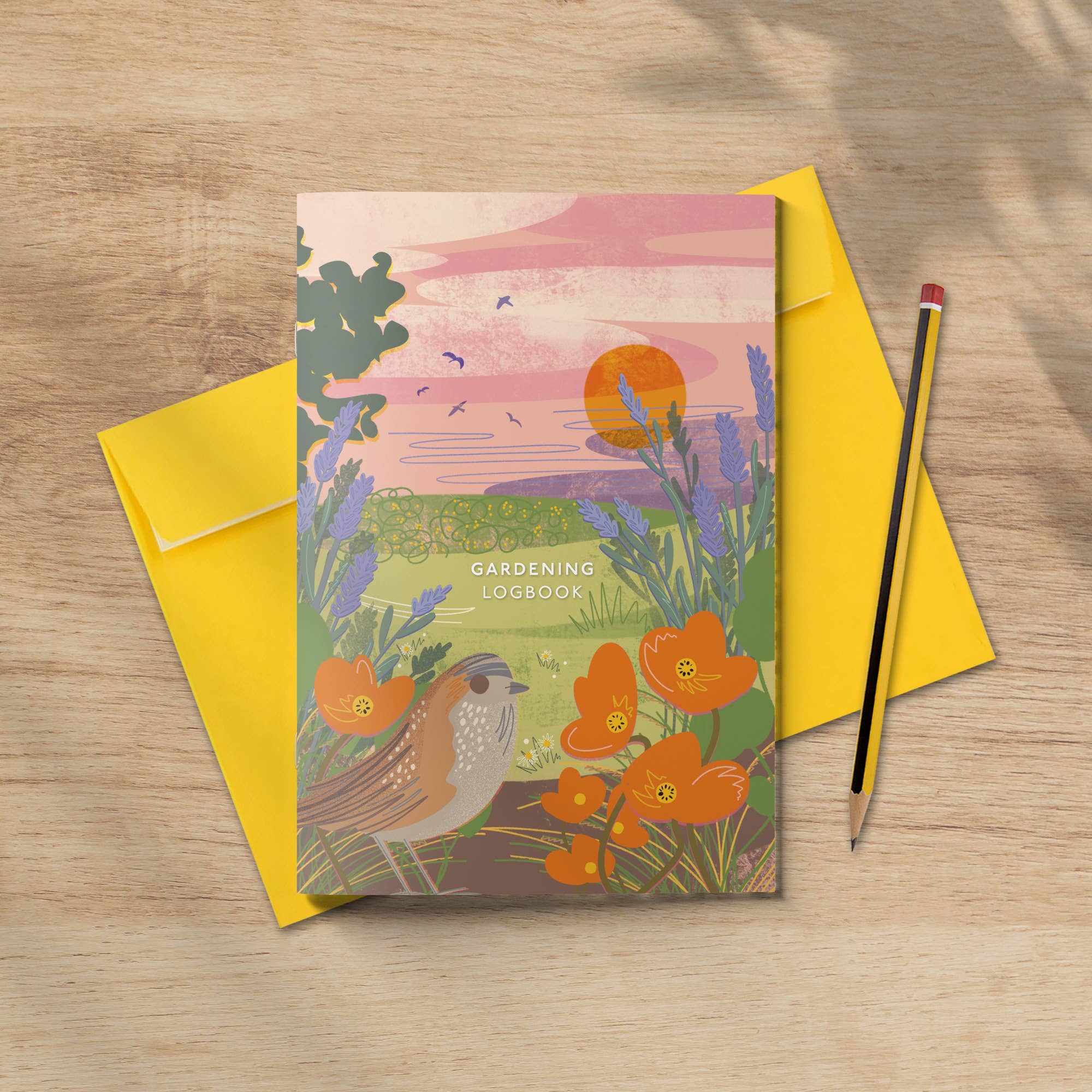 Gardening Journal Logbook Flowers & Bird
