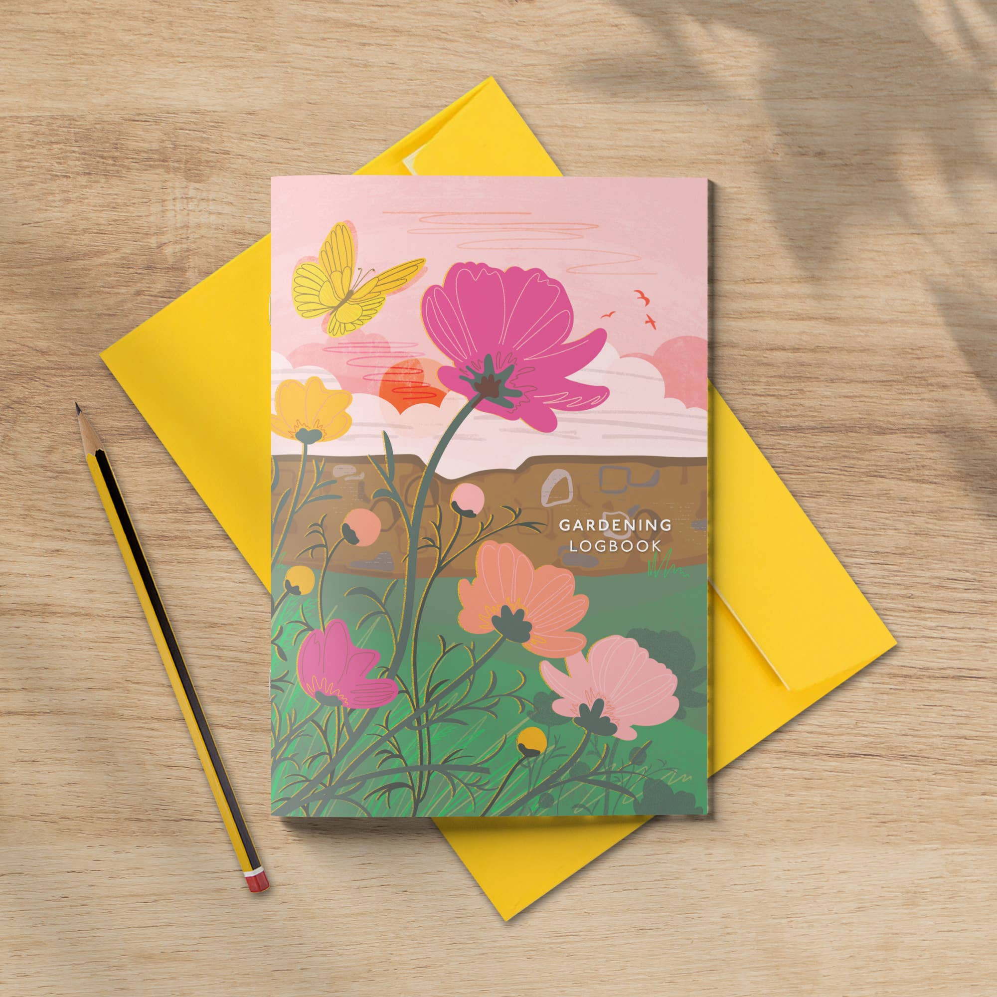 Gardening Journal Logbook Flowers & Butterfly