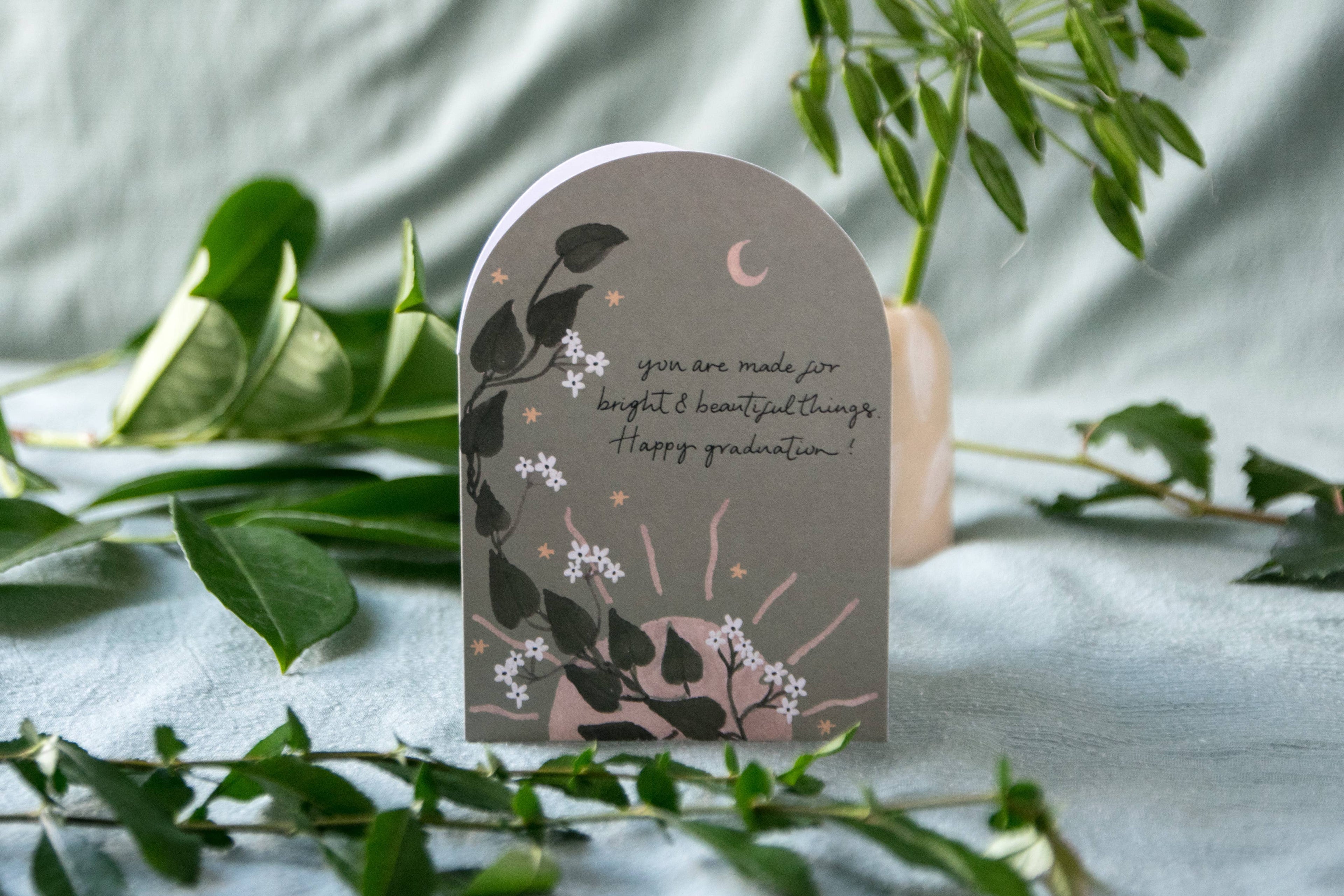 Green Arch Bright & Beautiful Things Happy Graduation Greeting Card