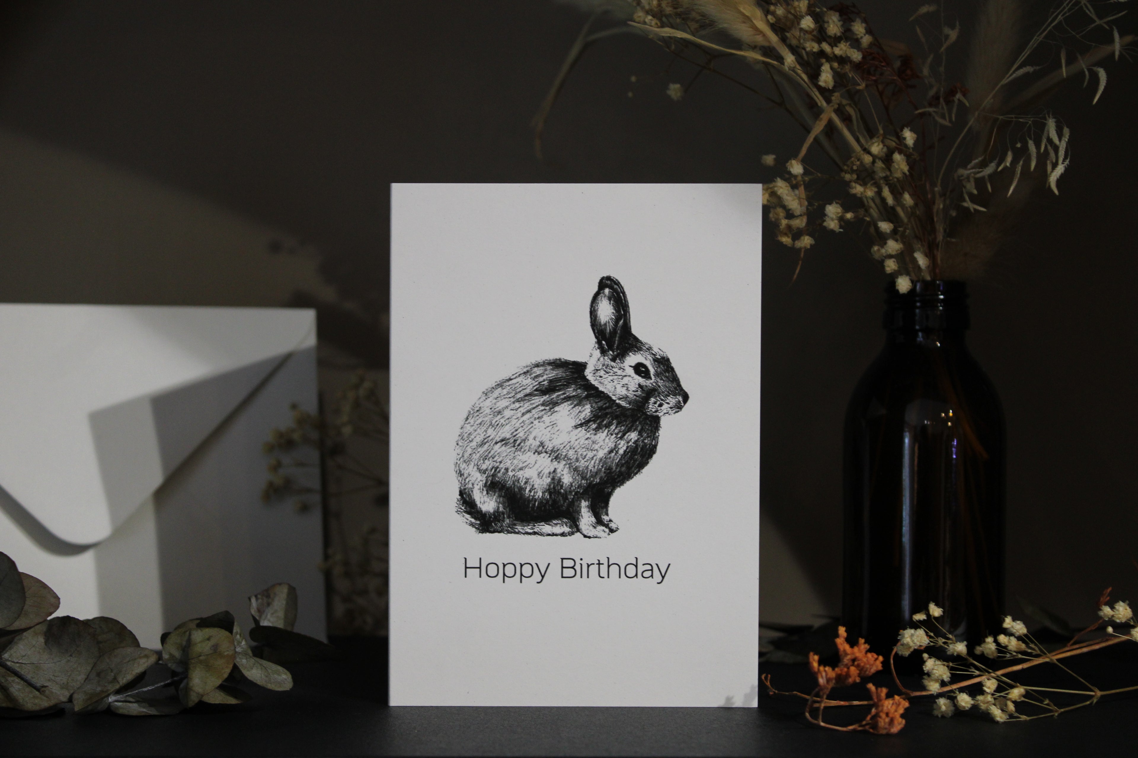 Hoppy Birthday Rabbit Bunny Greeting Card