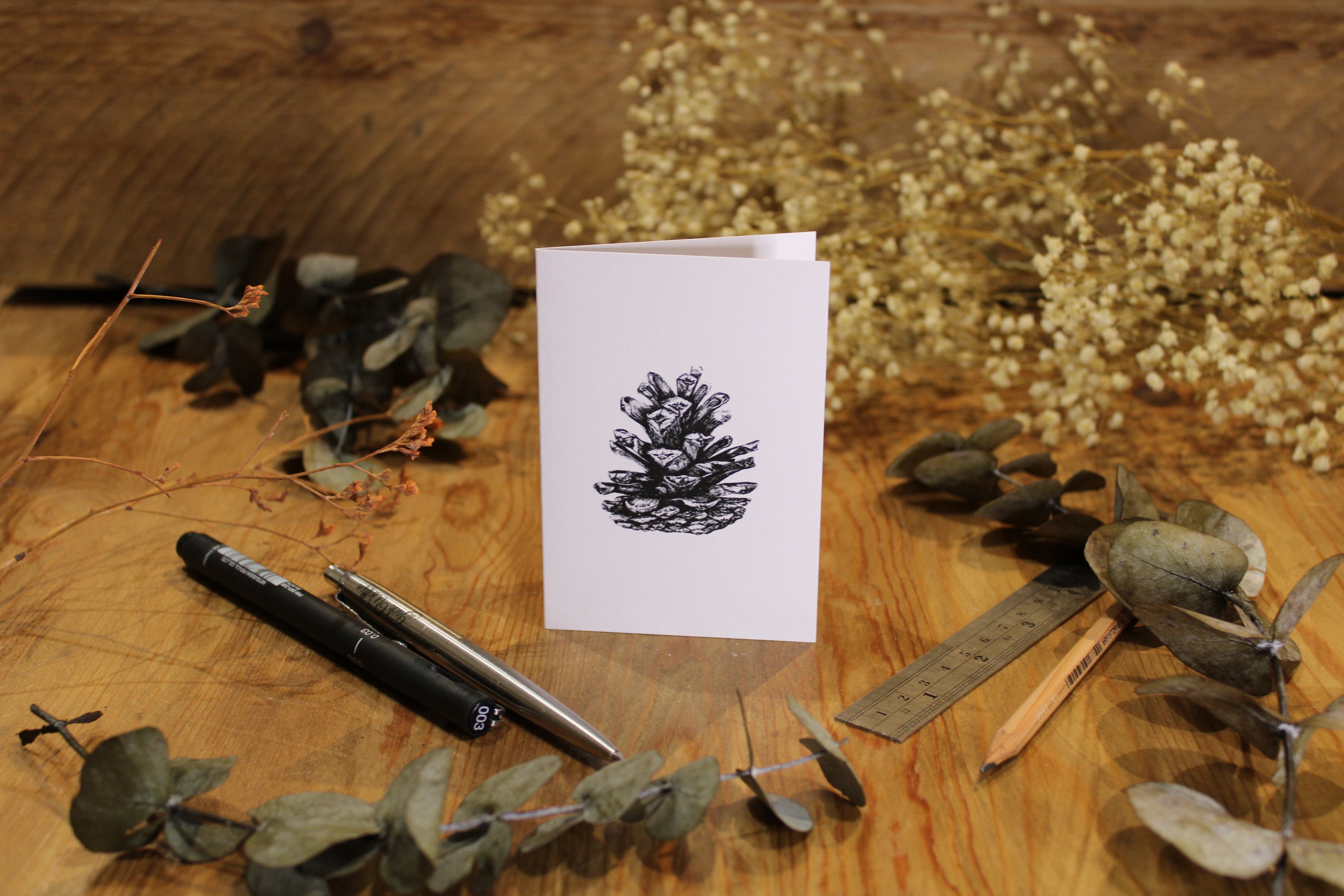 Pine Cone Greeting Card