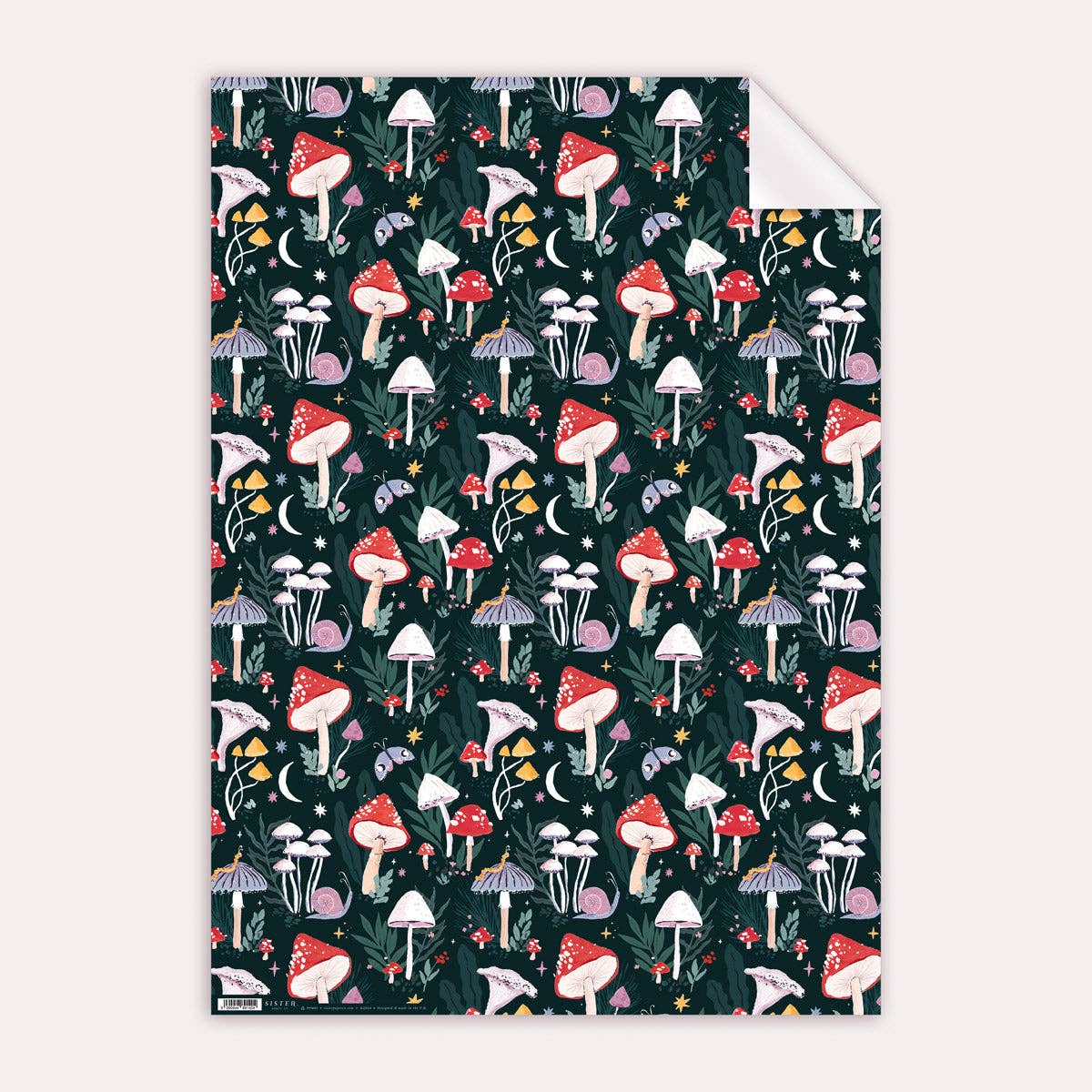 Illustrated Mushroom Woodland Gift Wrapping Paper