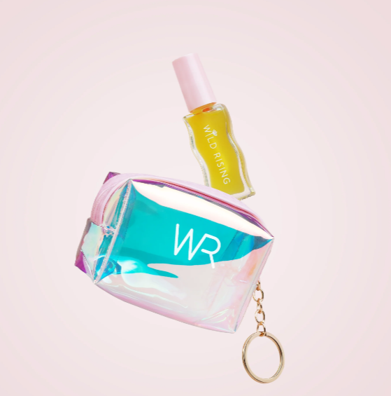 Lip Oil With Pink Holographic Purse