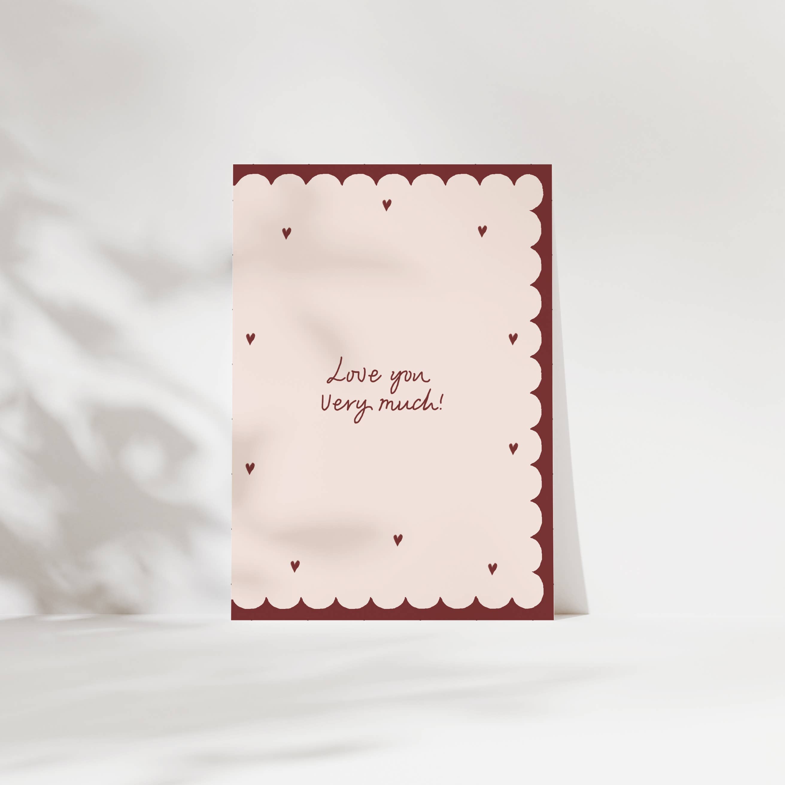 Love You Very Much Hearts Valentines Day Anniversary Greeting Card