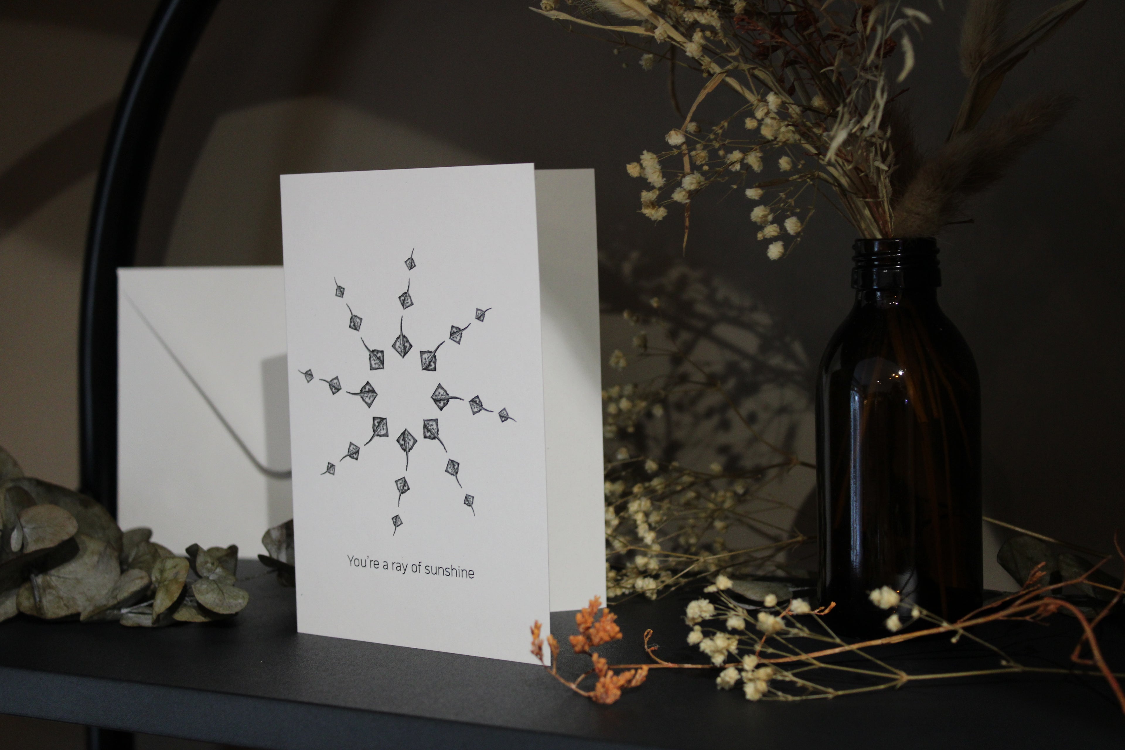 Ray Of Sunshine Stingray Greeting Card