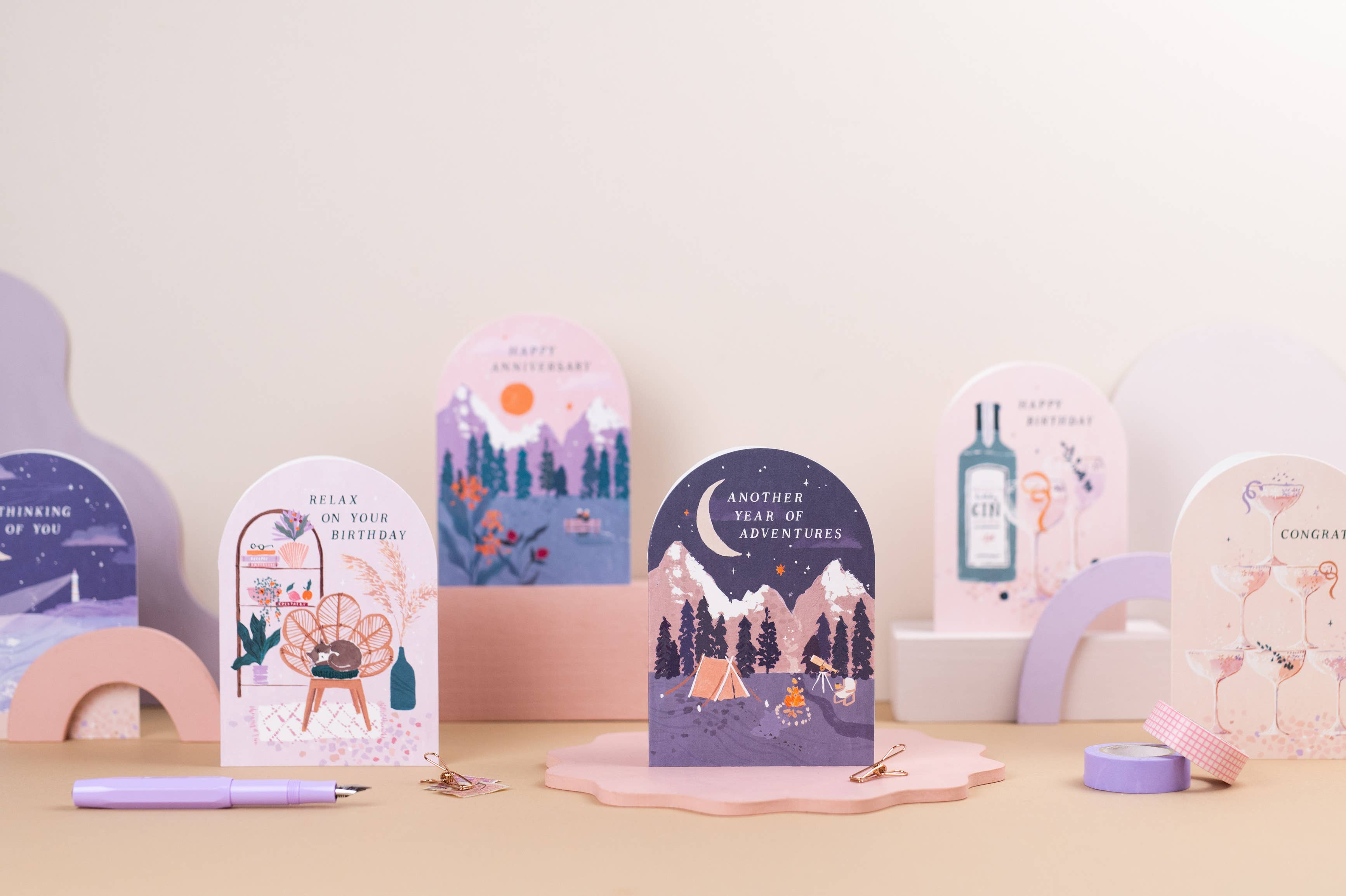 Selection of Sister Paper Co Birthday Greeting Cards