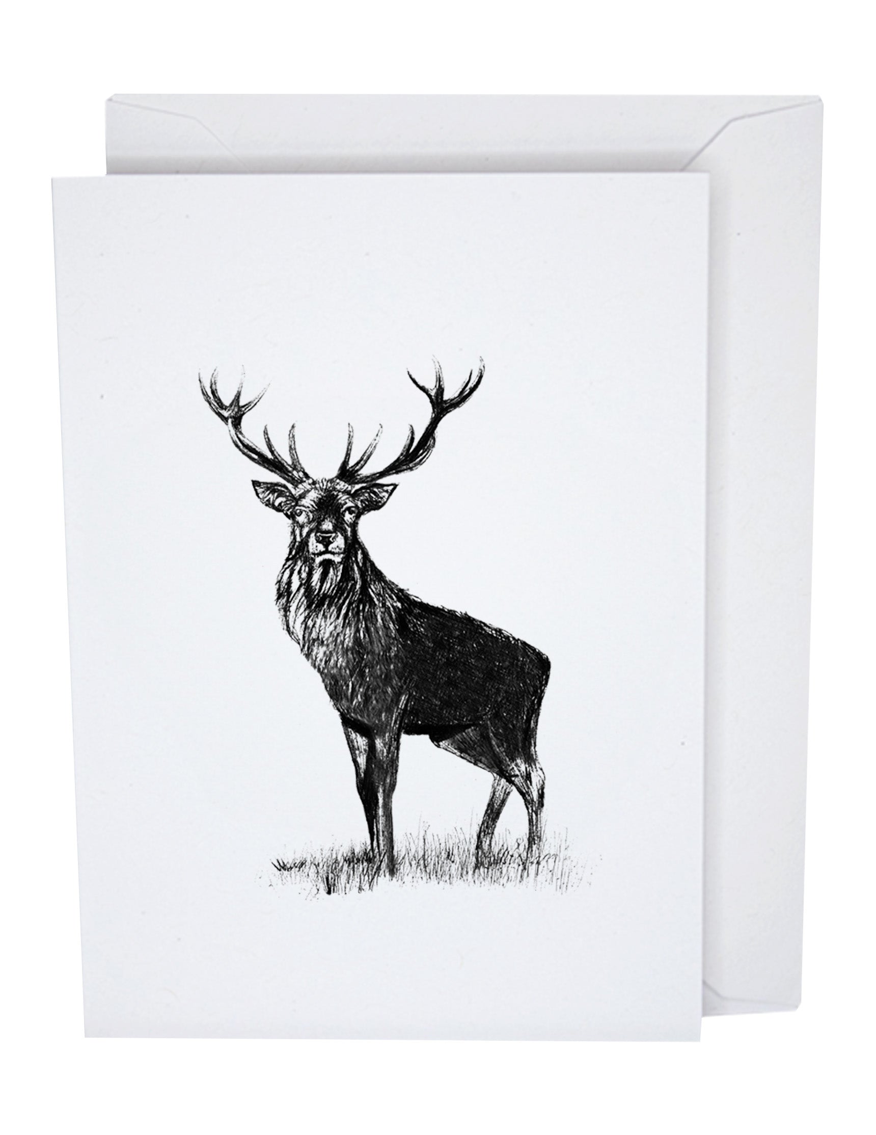 Stag Recycled Paper Blank Greeting Card