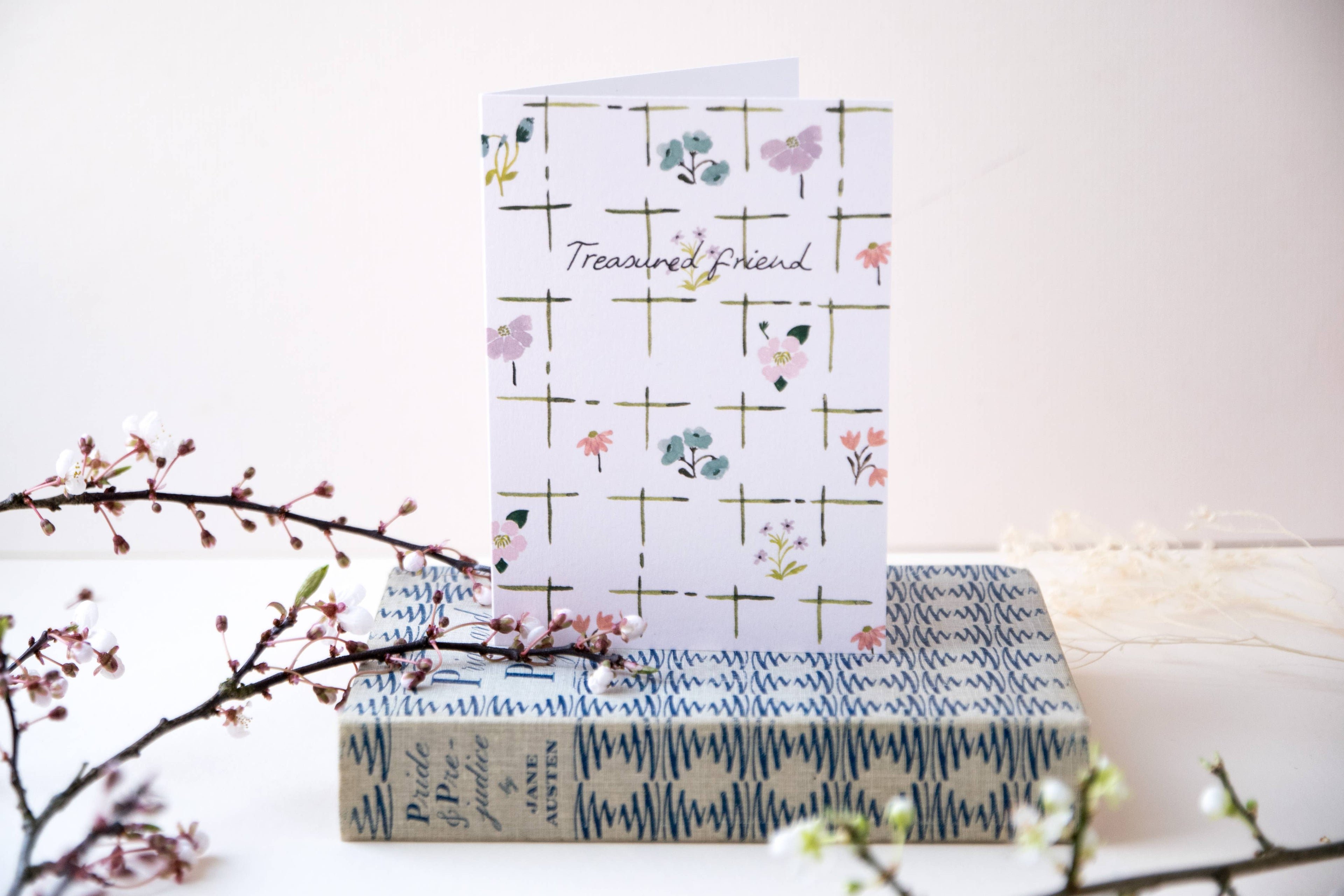 Treasured Friend Floral Greeting Card