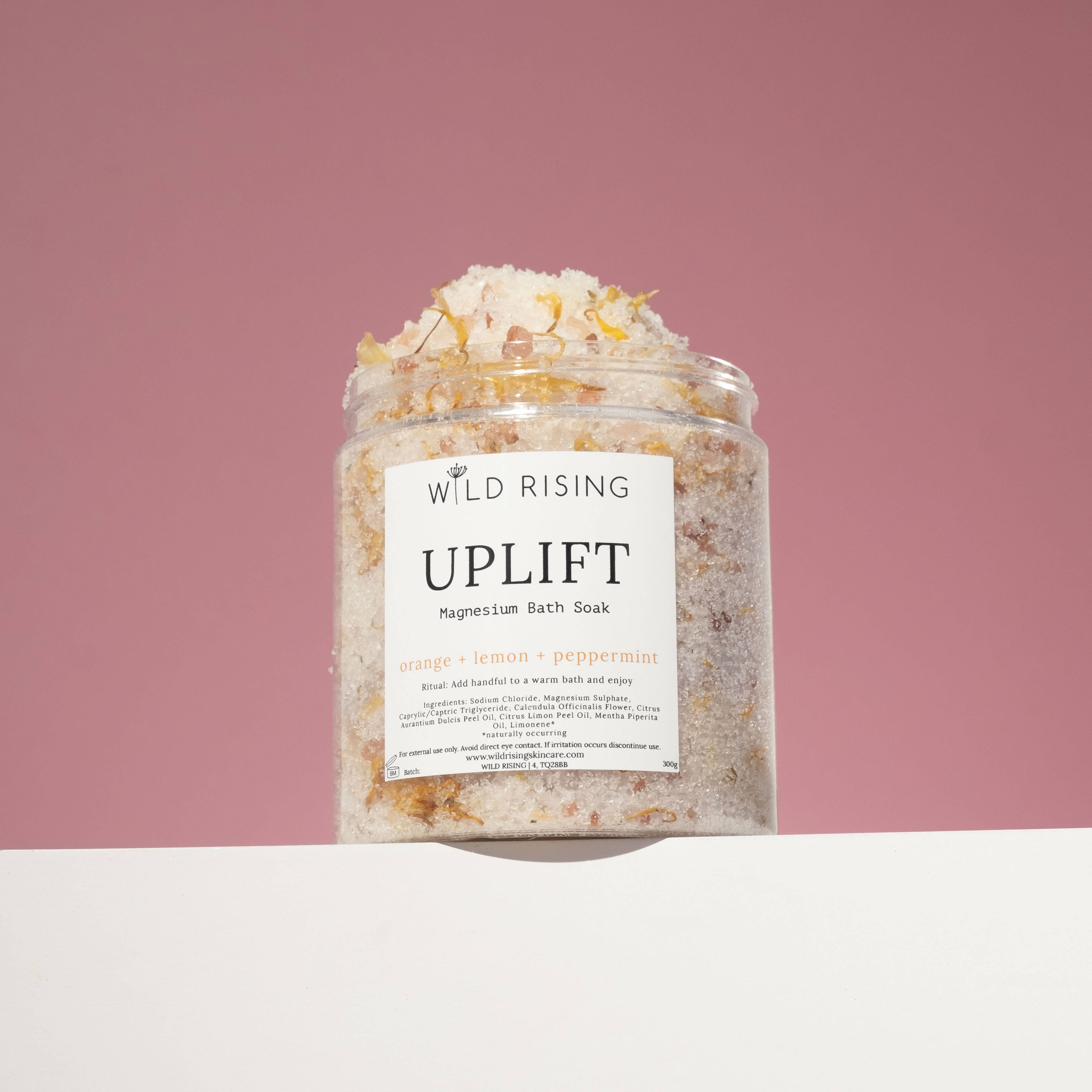 Uplift Himalayan Bath Salt With Orange Tub