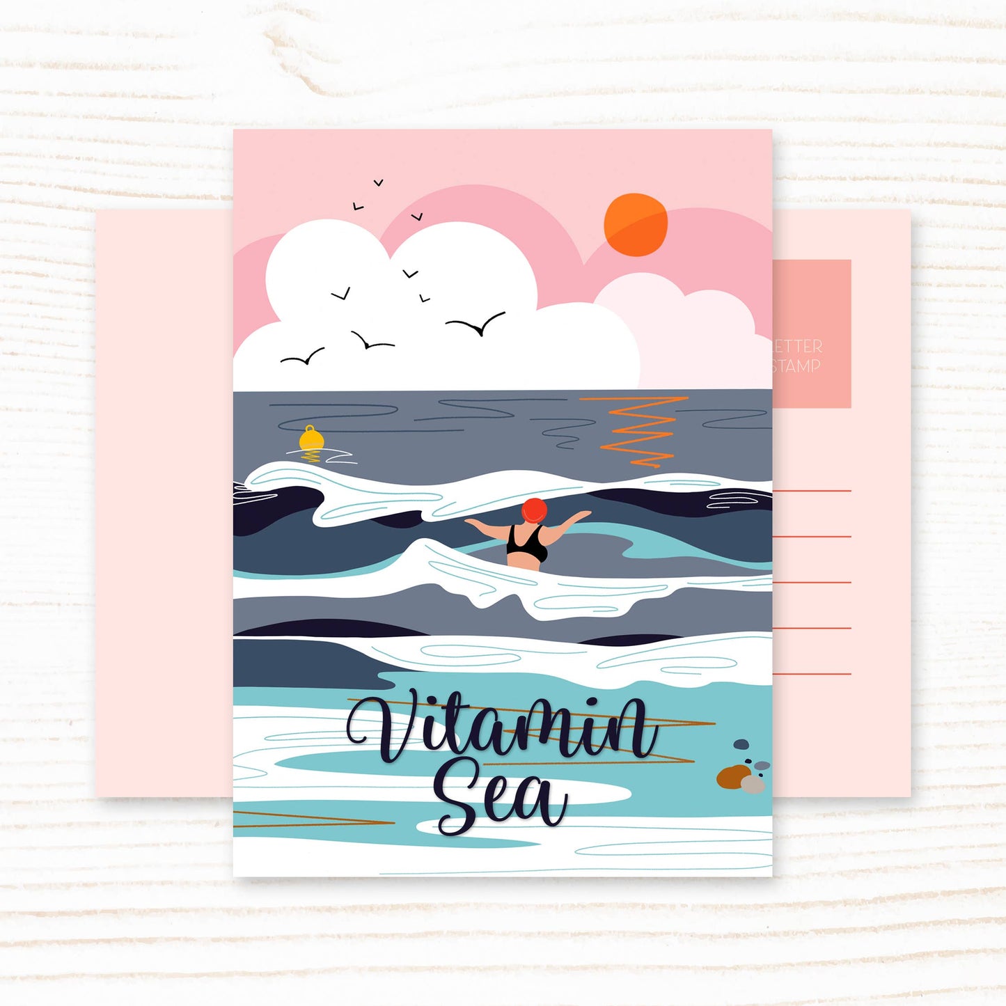 Vitamin Sea Swimmer Postcard