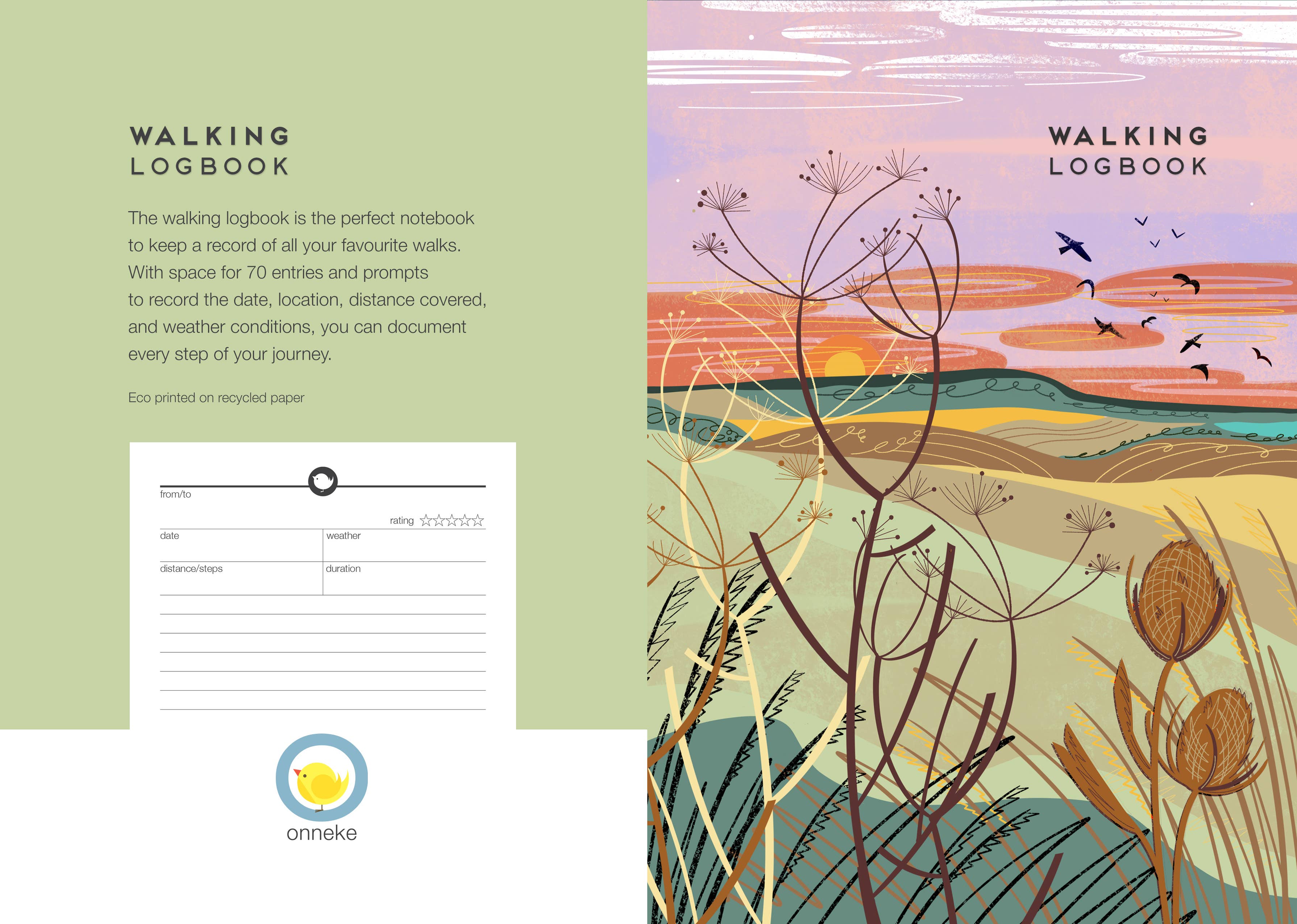 Walking Journal Logbook Seed Pods Back