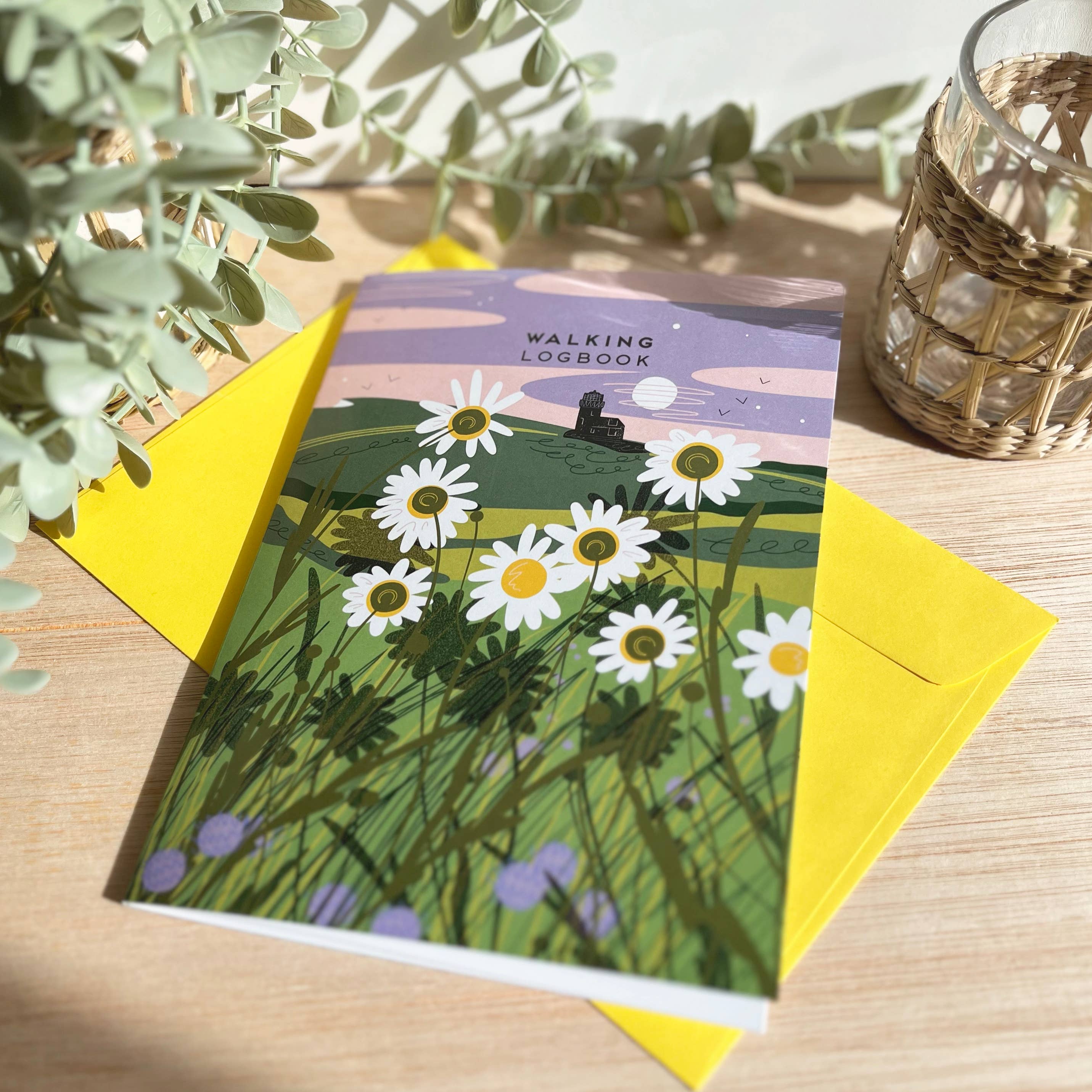 Walking Logbook Journal Floral Lighthouse