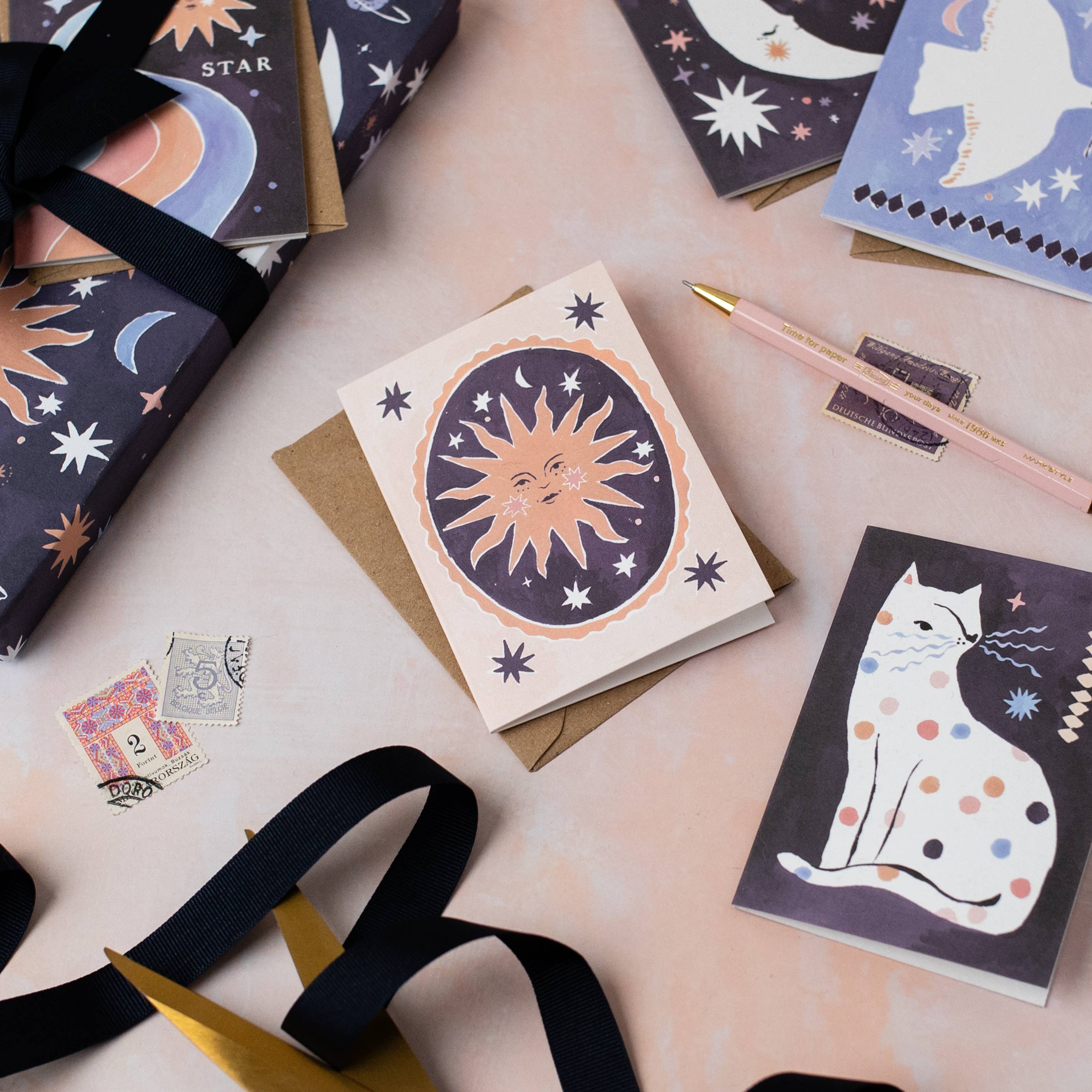 Smiling Sun Mini Greeting Card