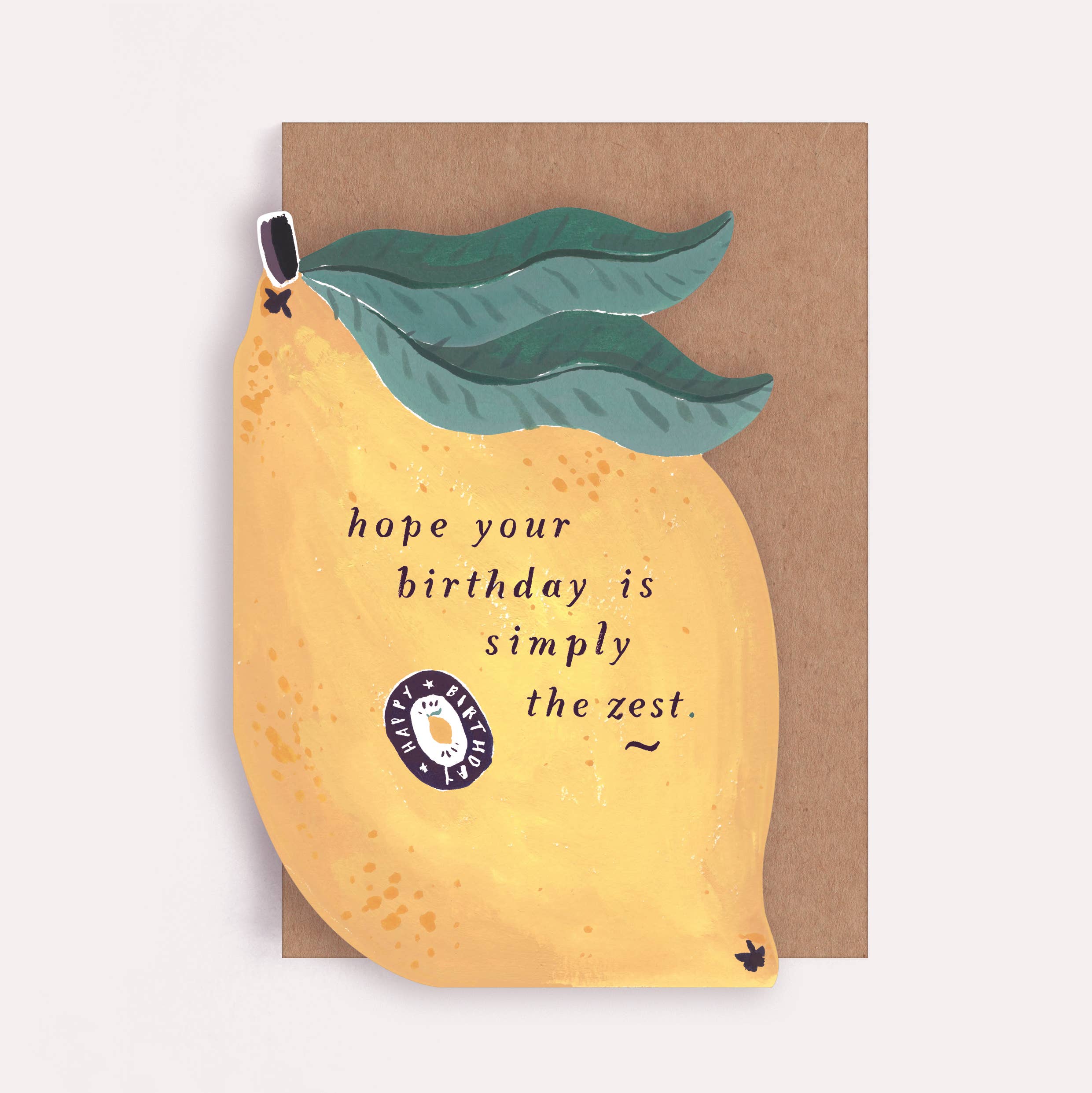 Lemon Shaped Simply the Zest Birthday Card