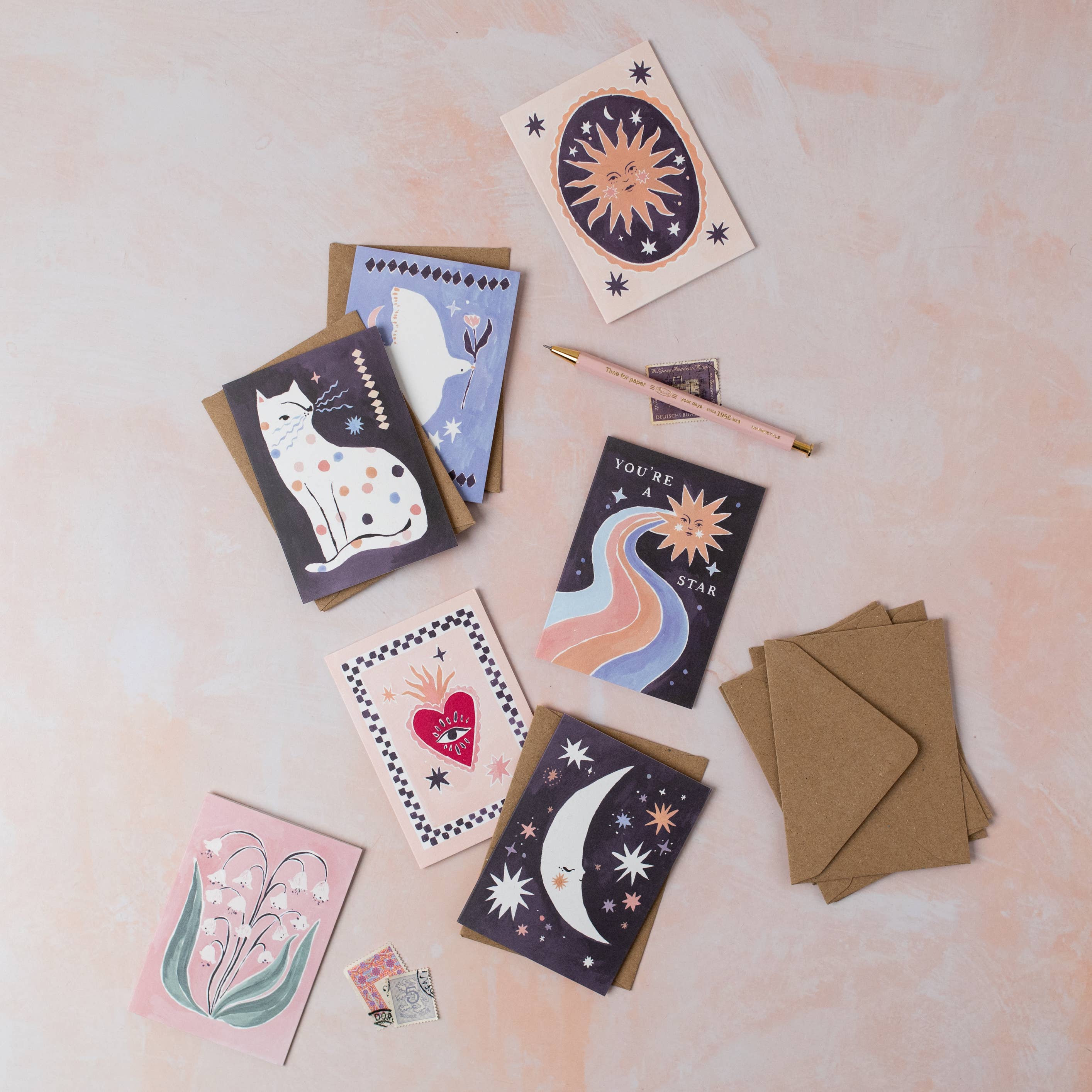 Smiling Sun Mini Greeting Card