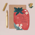 Strawberry Shaped Sweetest Birthday Card