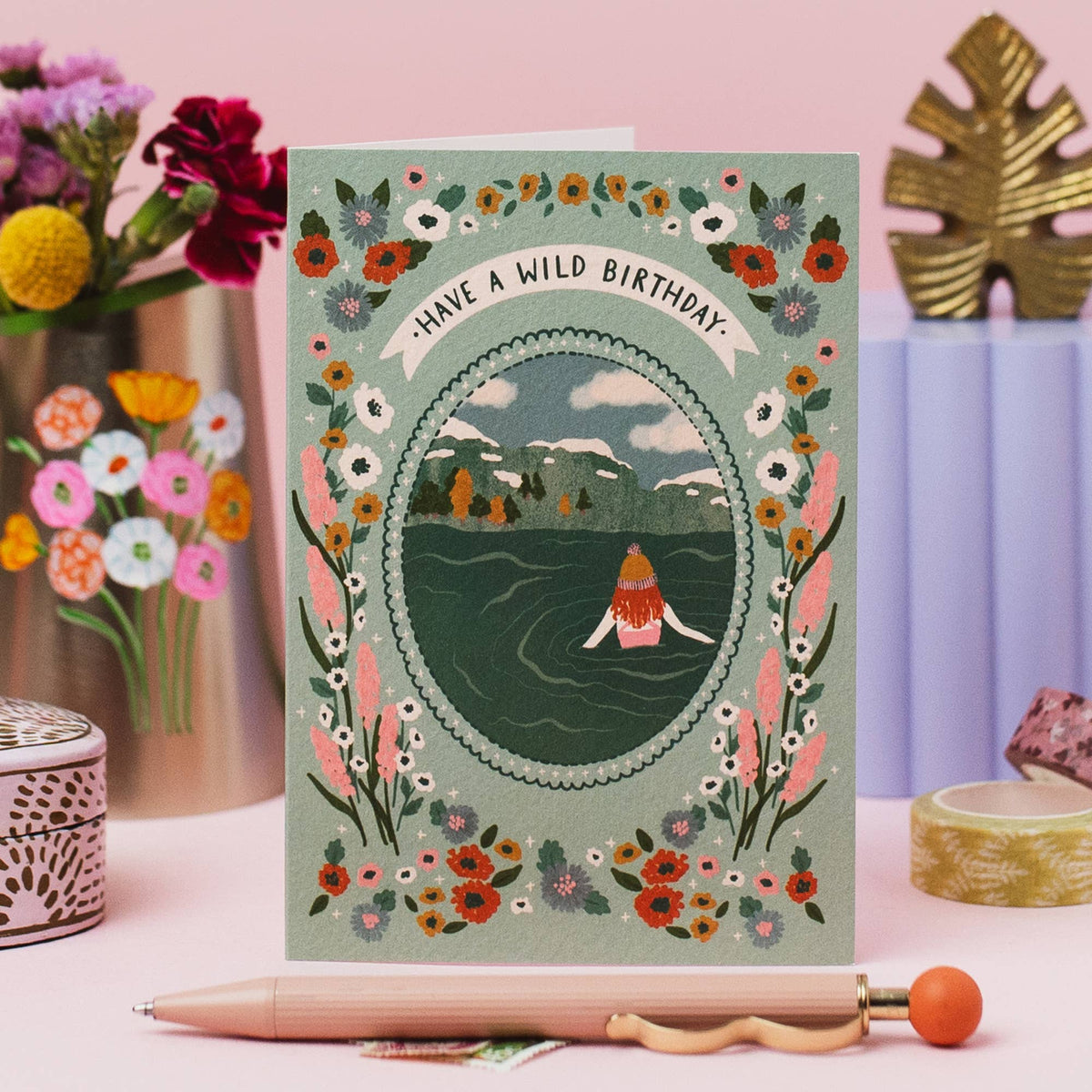 "Have A Wild Birthday" Wild Swimming Birthday Card