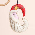 Beaded Felt Father Christmas Hanging Christmas Tree Decoration