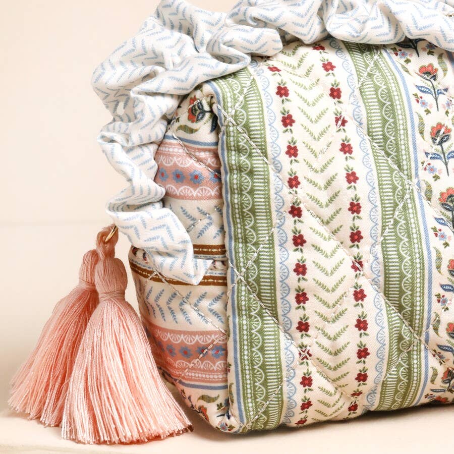 Floral Quilted Washbag