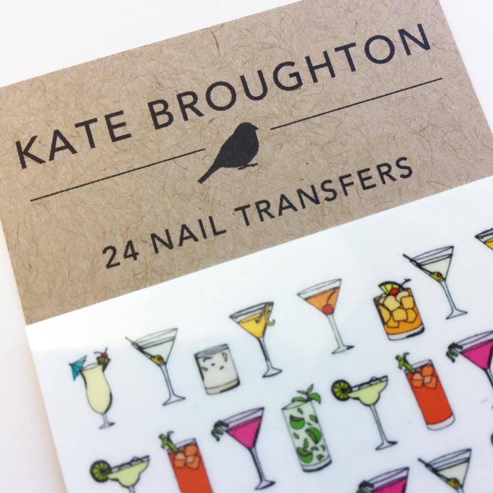 Cocktail Nail Art Transfers