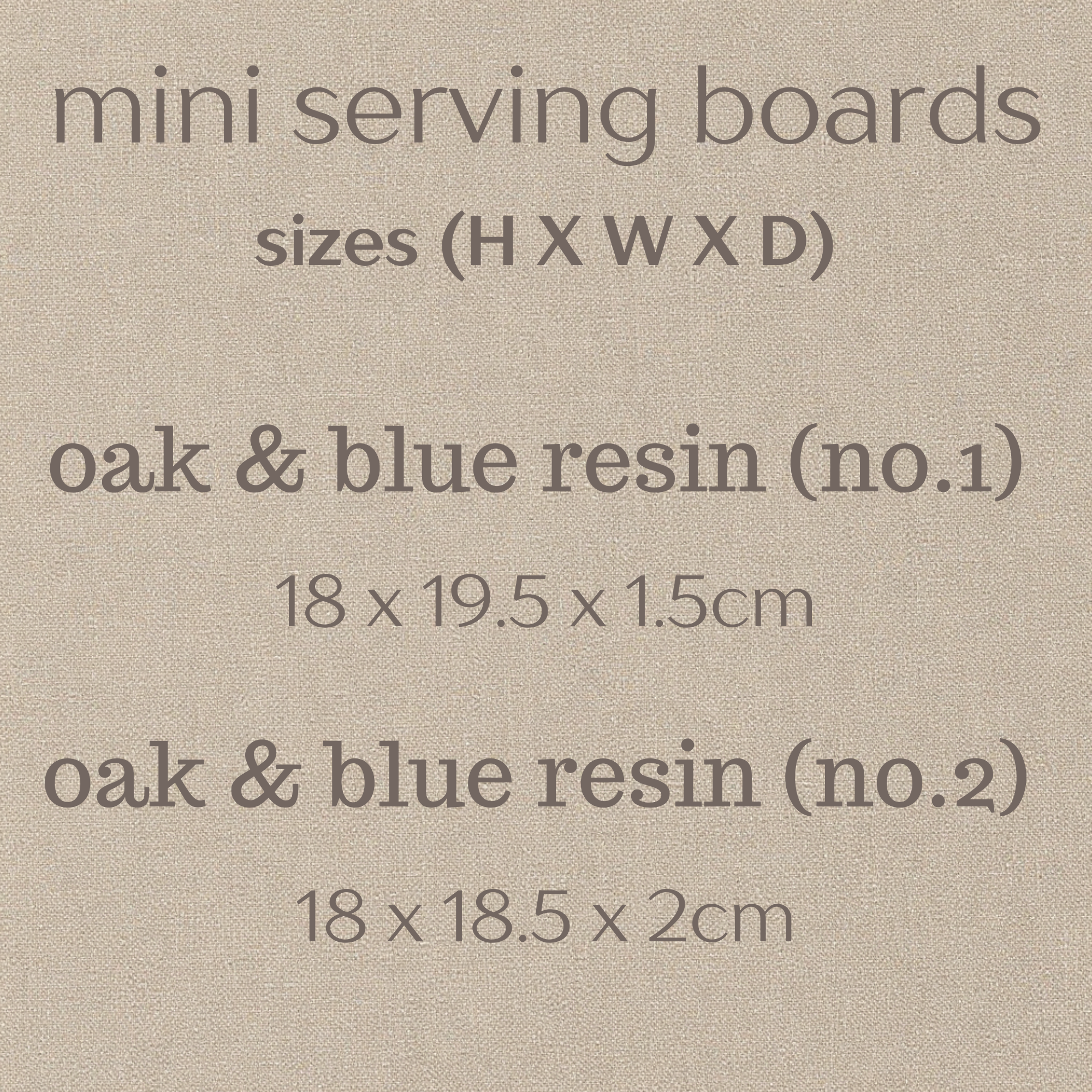 Resin Mini Serving Board