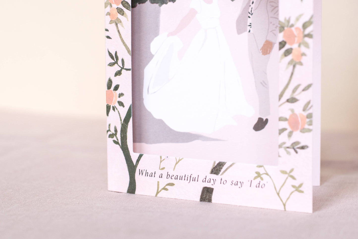 Wedding Day Arch Window Congratulations Card