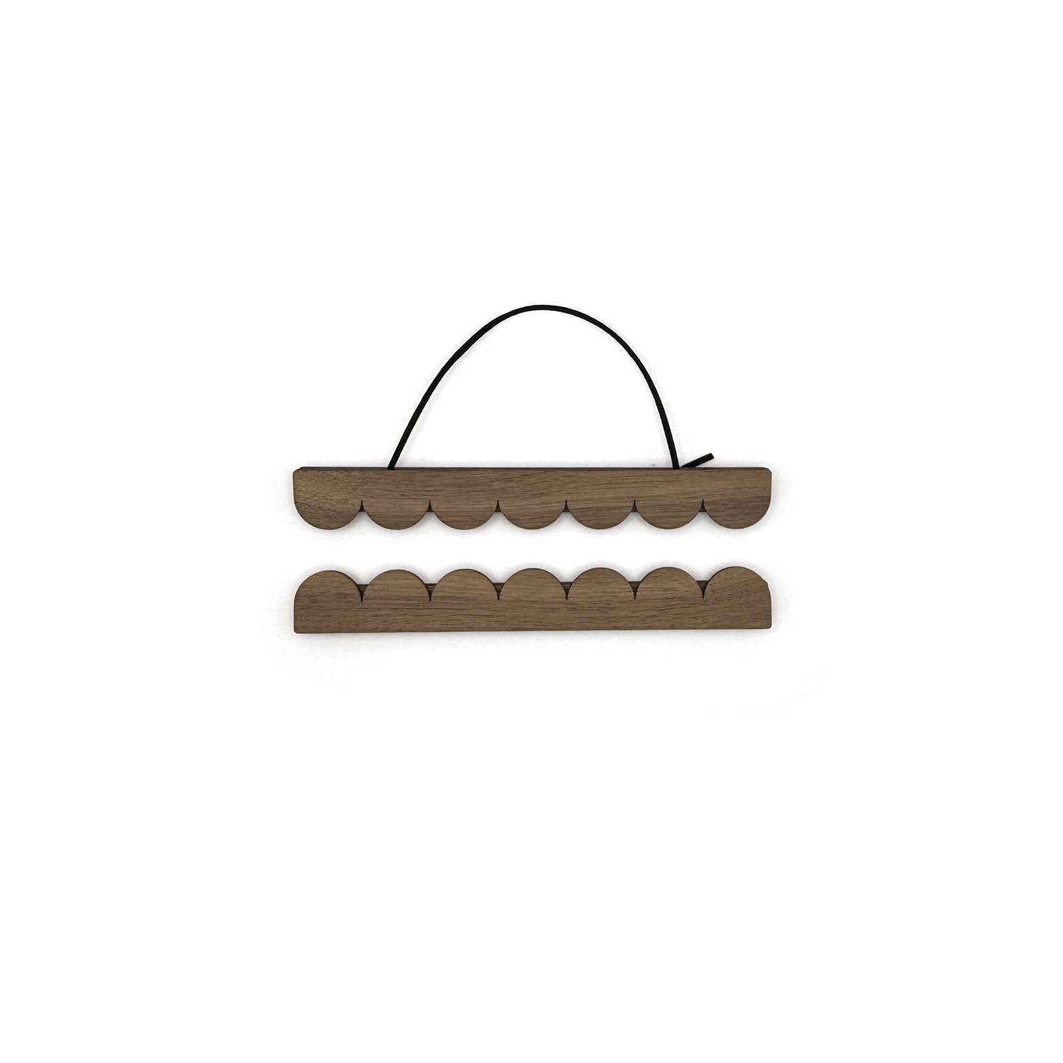 A4 Scallop Walnut Art Print Hanger