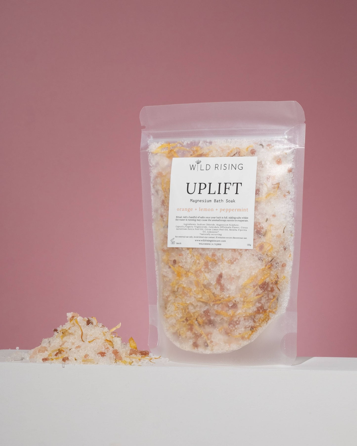 Uplift - Orange, Lemon and Peppermint Bath Salts 125g Pouch