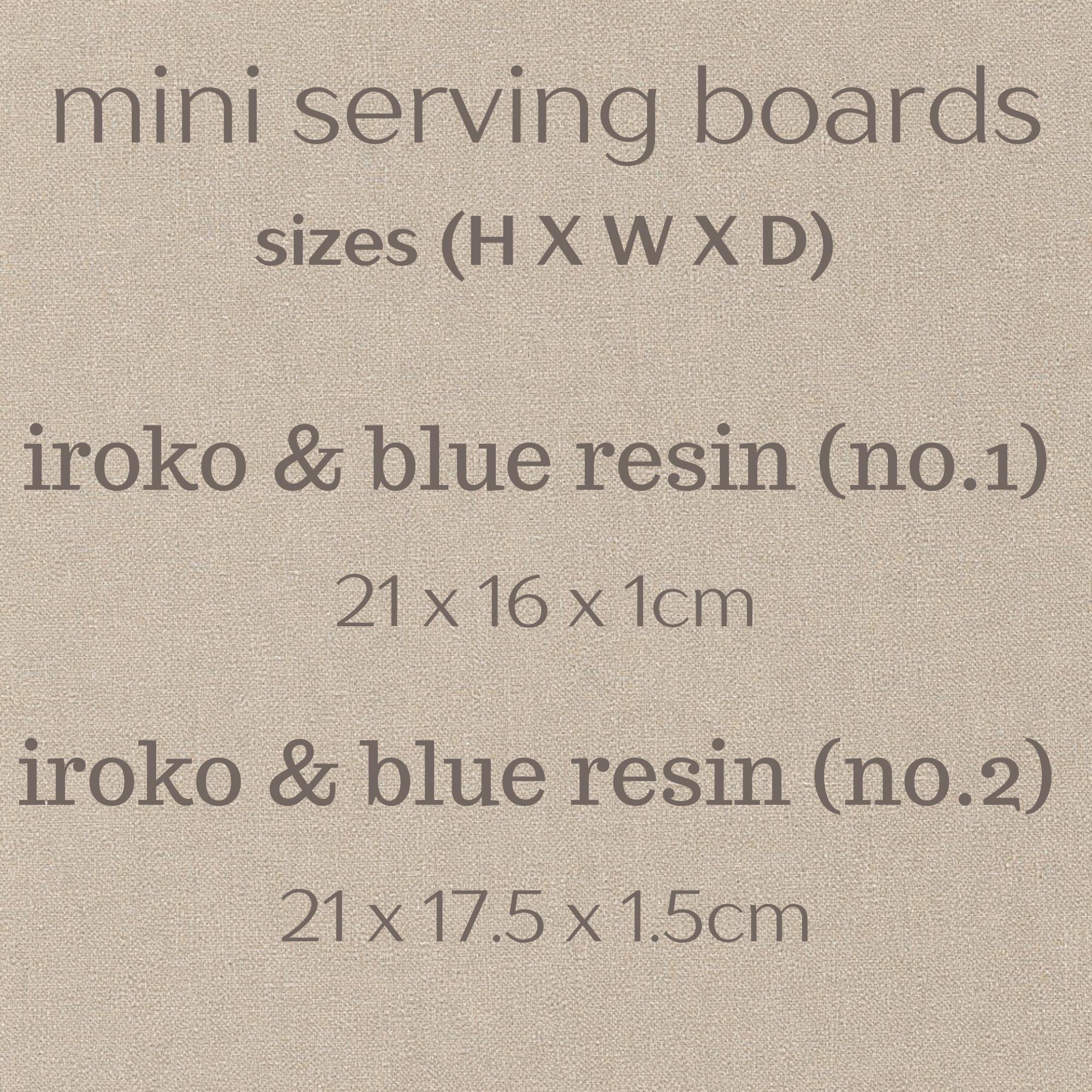 Resin Mini Serving Board