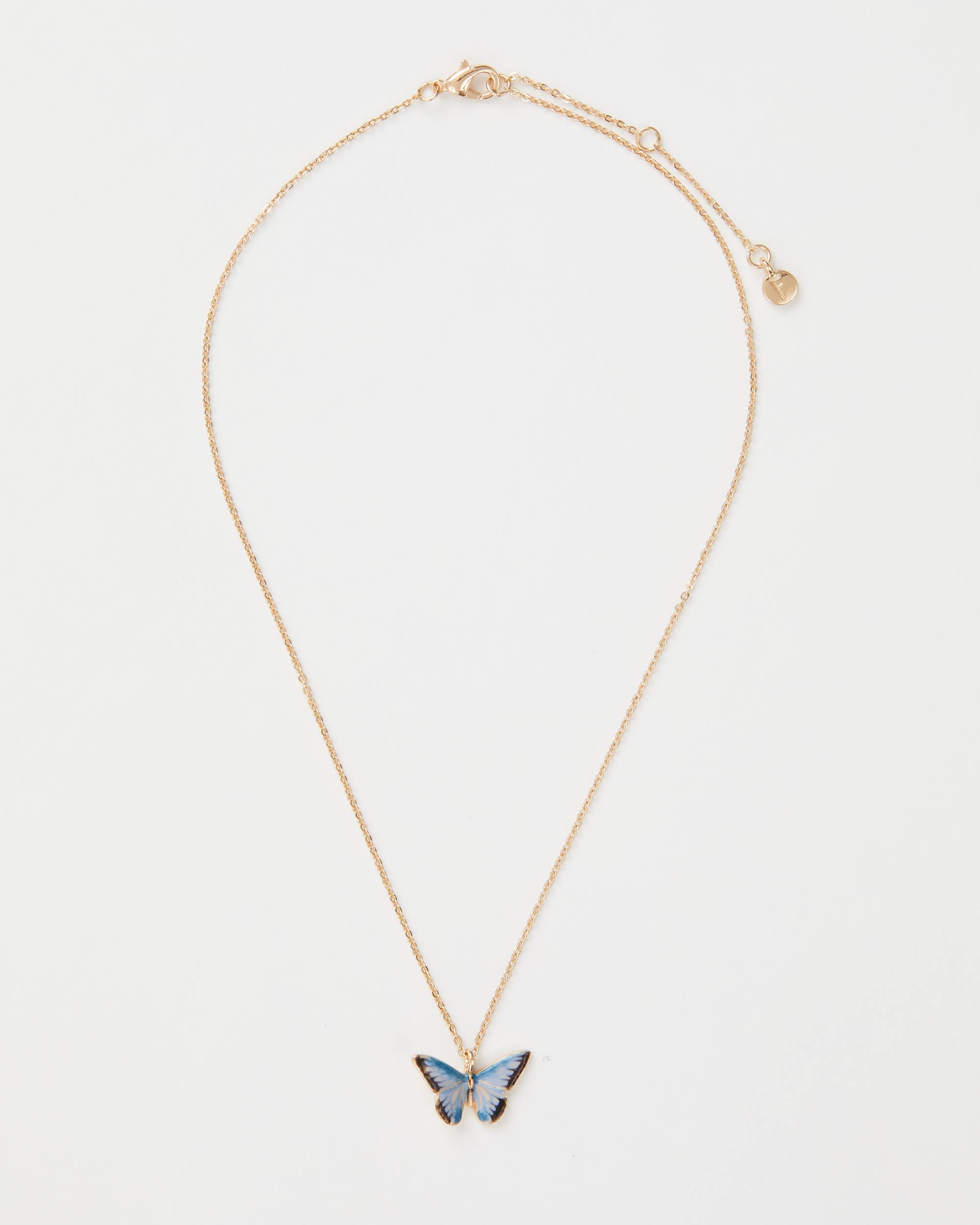 Blue Butterfly Necklace