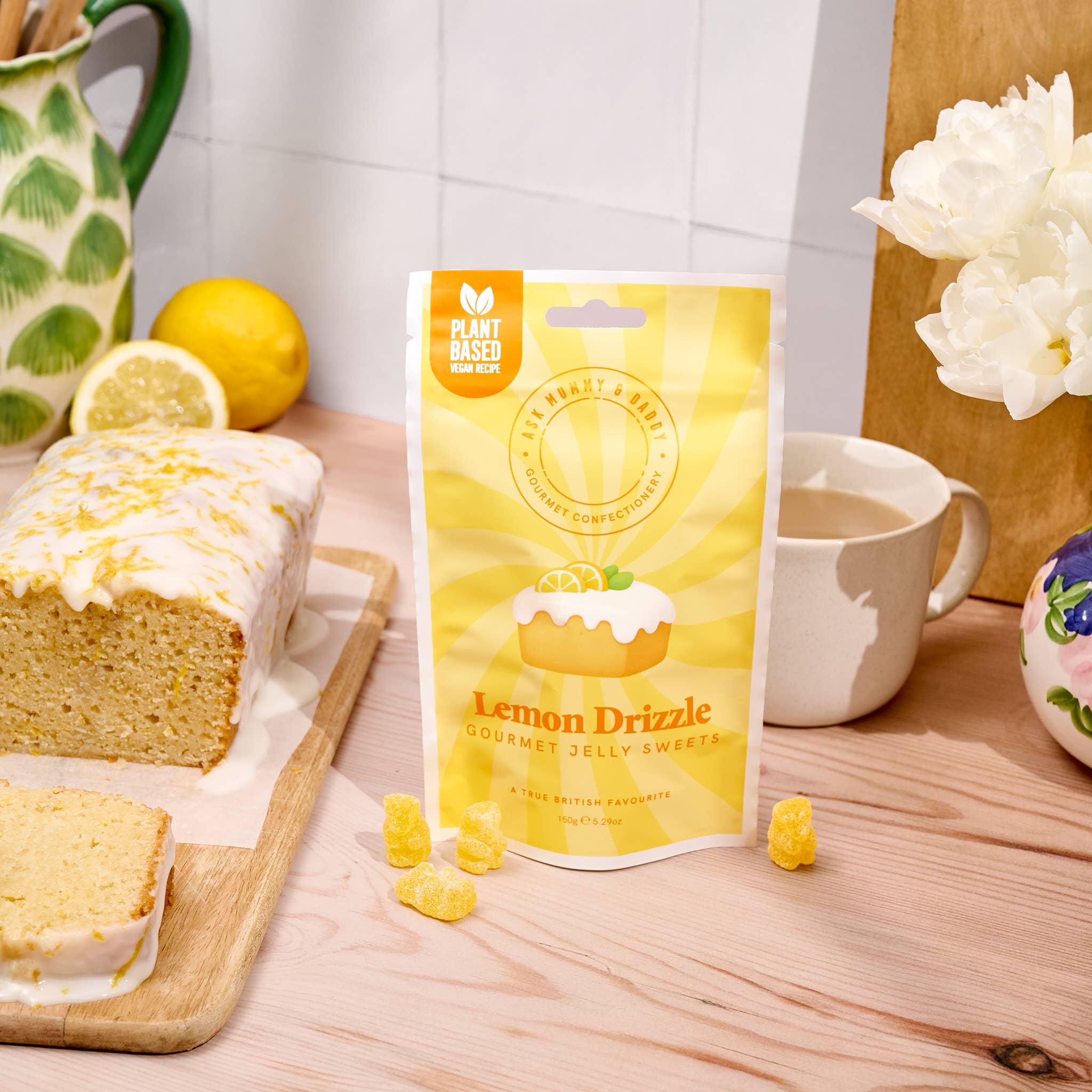 Lemon Drizzle Cake Flavoured Gummy Sweets