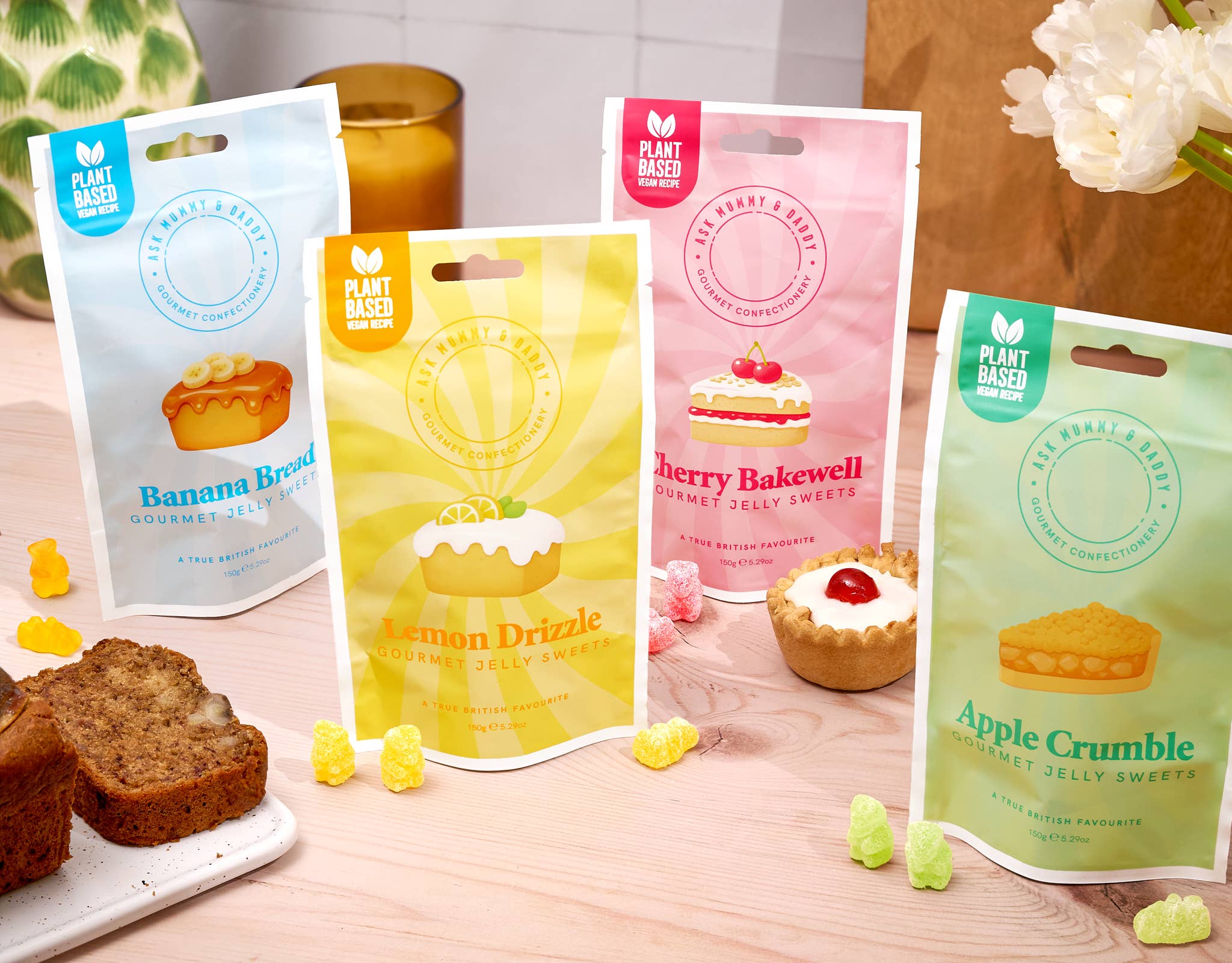 Lemon Drizzle Cake Flavoured Gummy Sweets