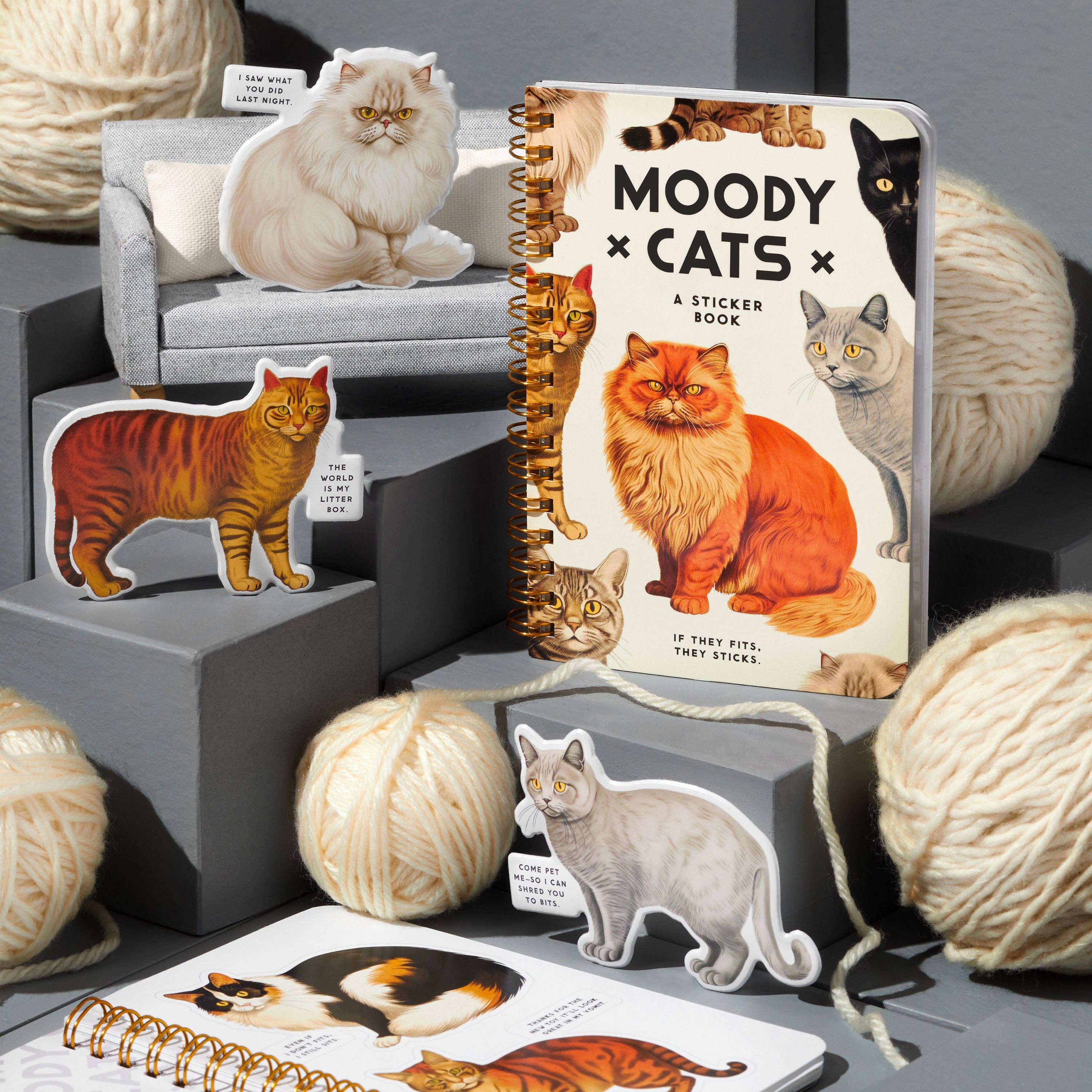 "Moody Cats" Sticker Book