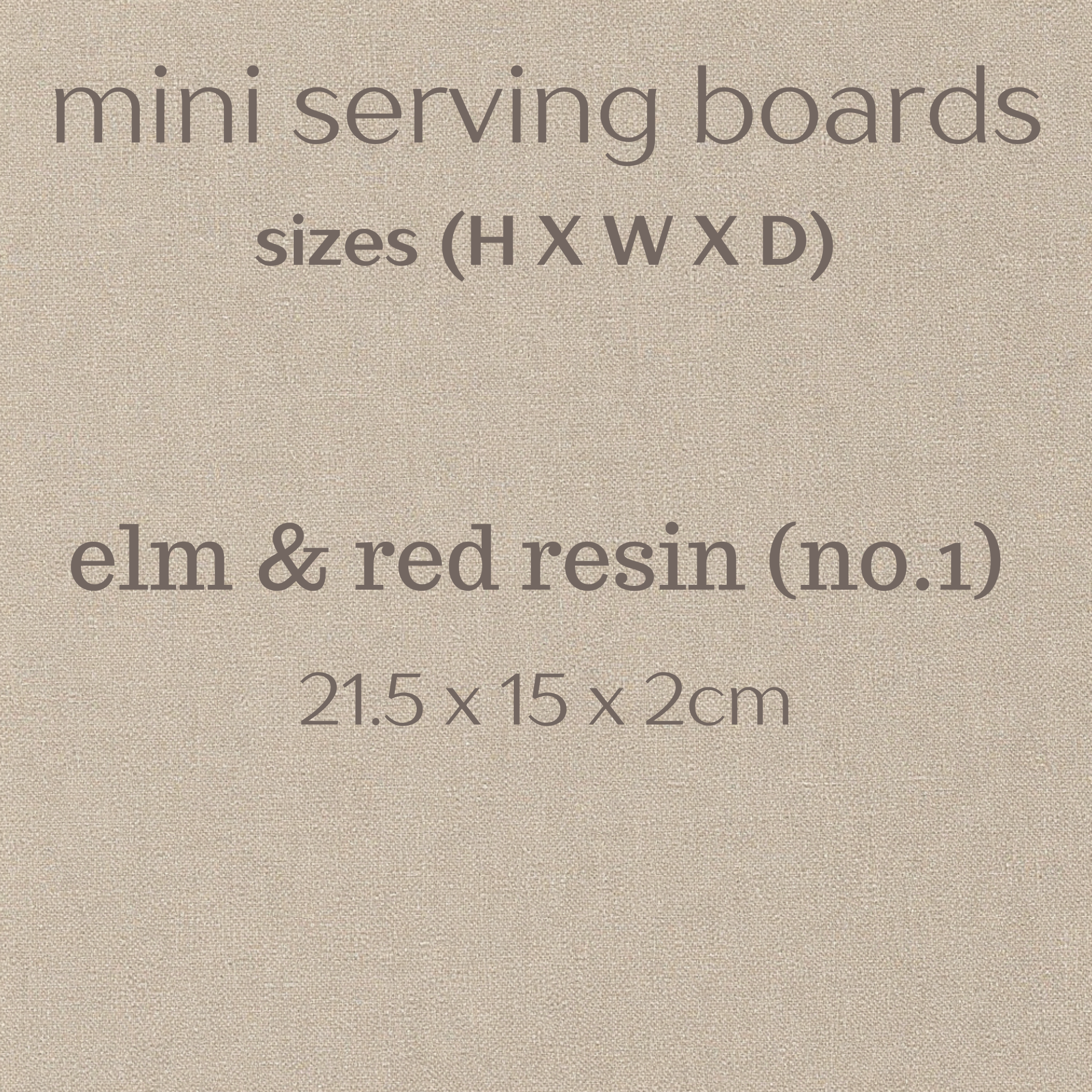 Resin Mini Serving Board