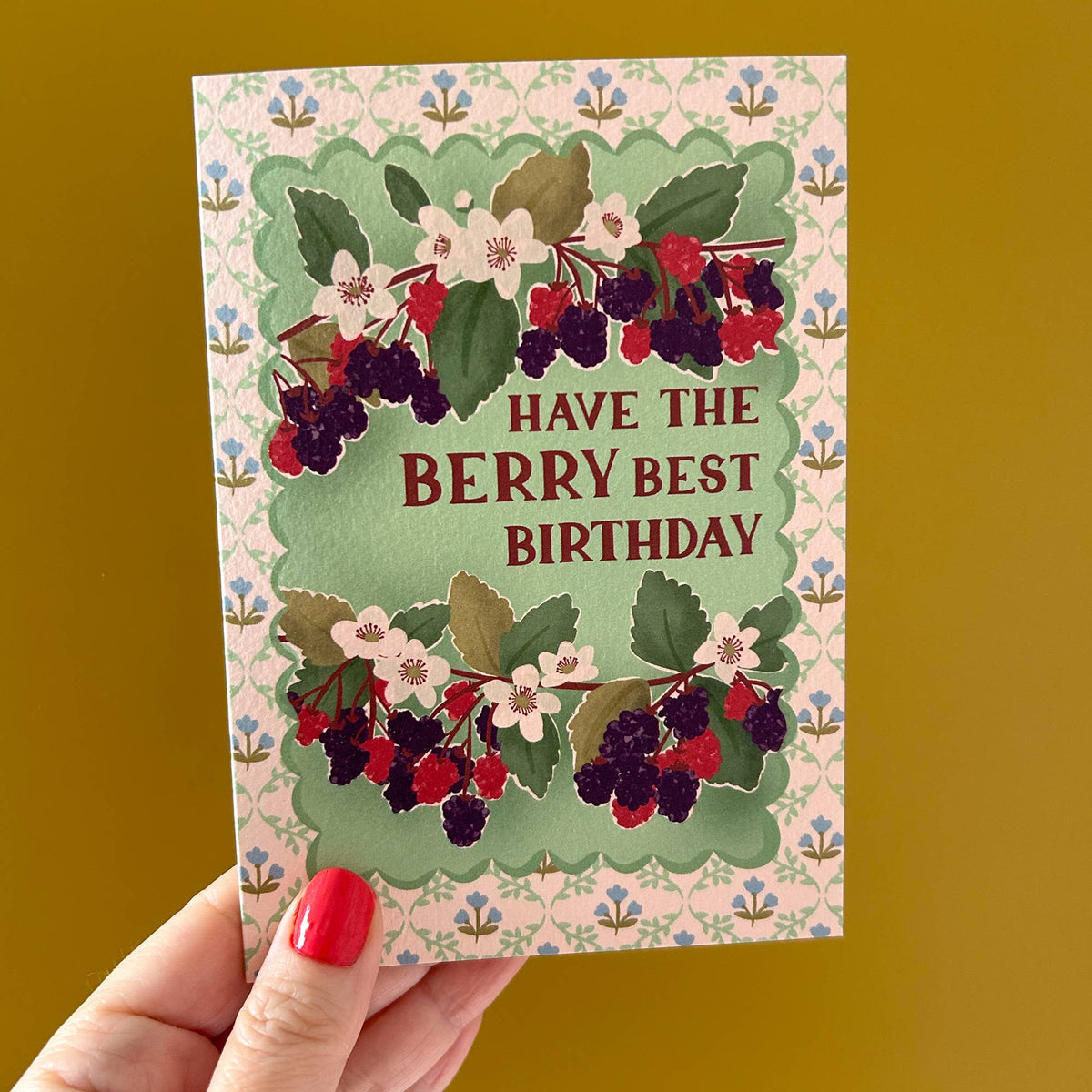 "Have The Berry Best Birthday" Wild Blackberry Birthday Card