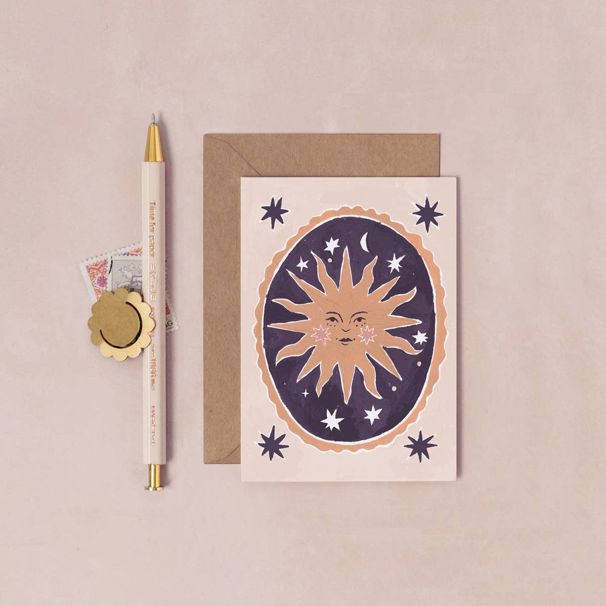 Smiling Sun Mini Greeting Card