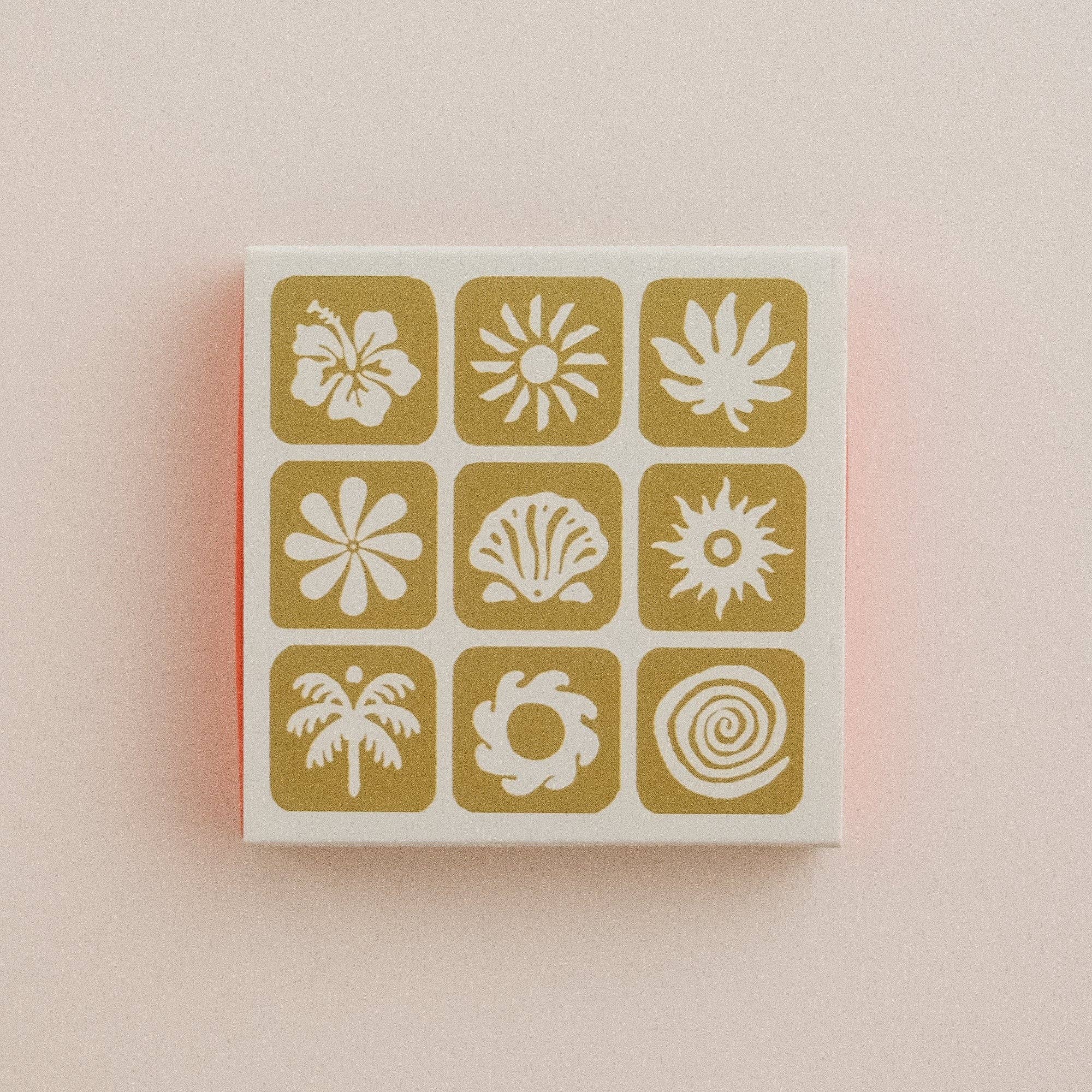 Mini Olive Green Tropical Icons Matchbox