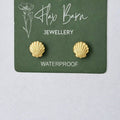 Shell Stud Earrings - PVD Gold Plated