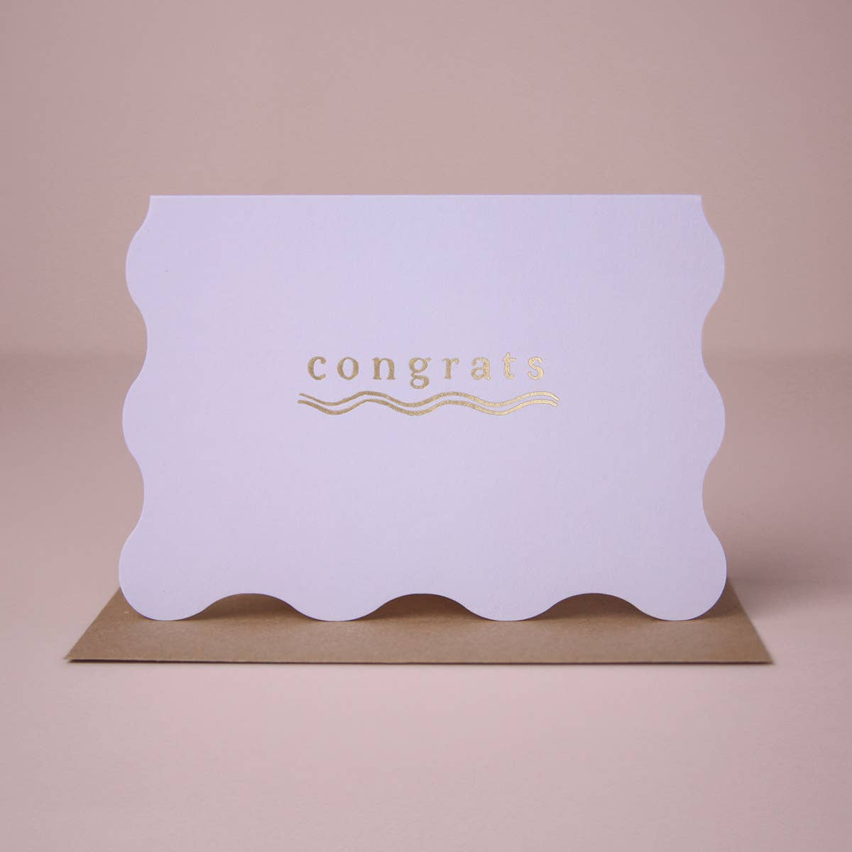 Wavy Congrats Gold Foil Card
