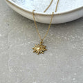 Sun Pendant Necklace - PVD Gold Plated