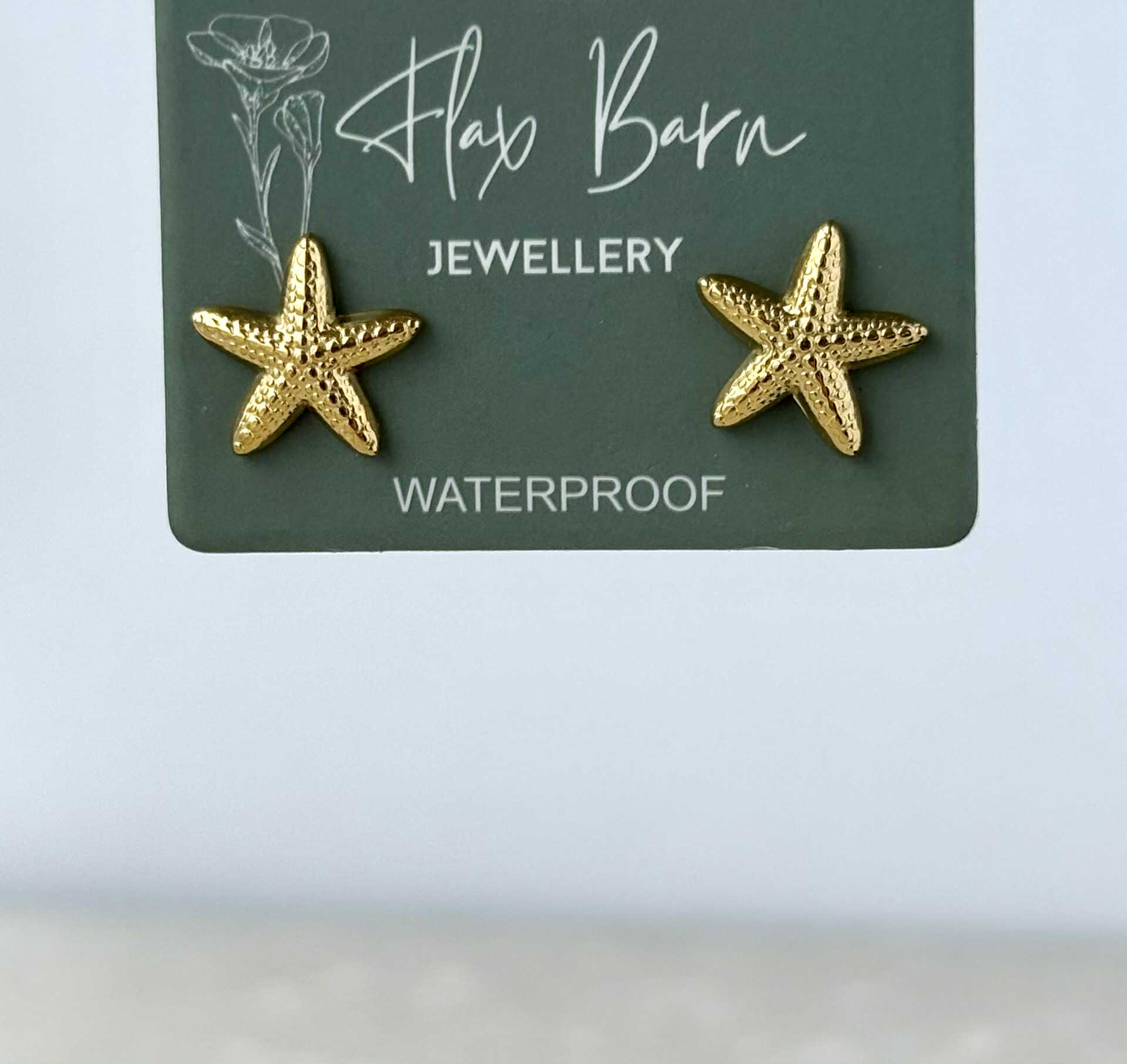 Starfish Stud Earrings - PVD Gold Plated