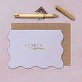 Wavy Congrats Gold Foil Card