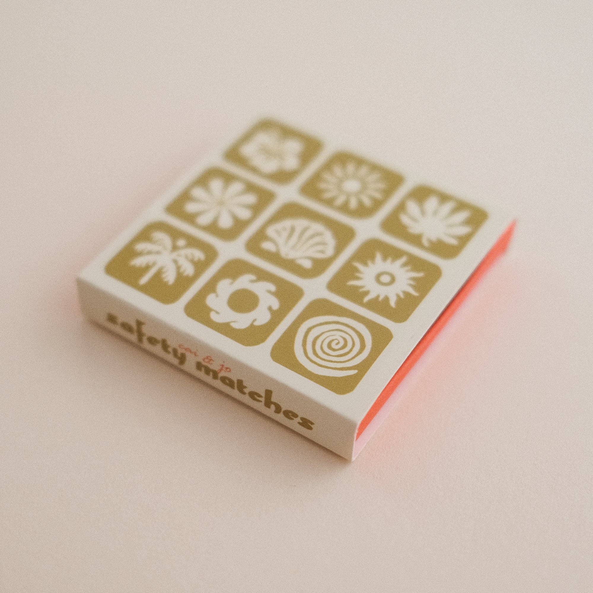 Mini Olive Green Tropical Icons Matchbox