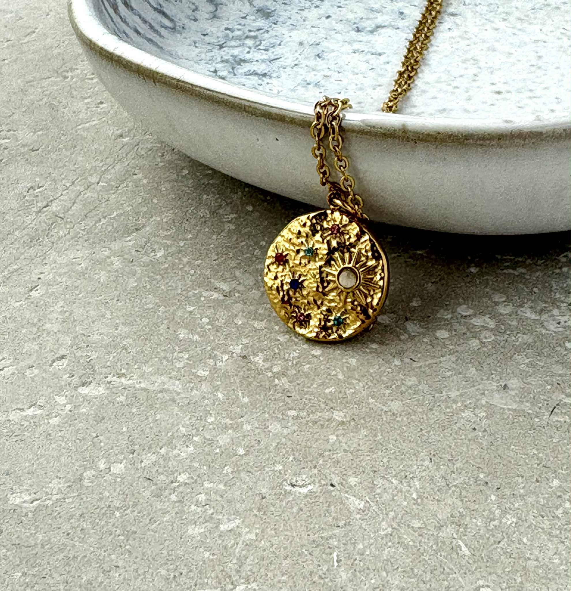 Colourful Celestial Necklace - PVD Gold Plated